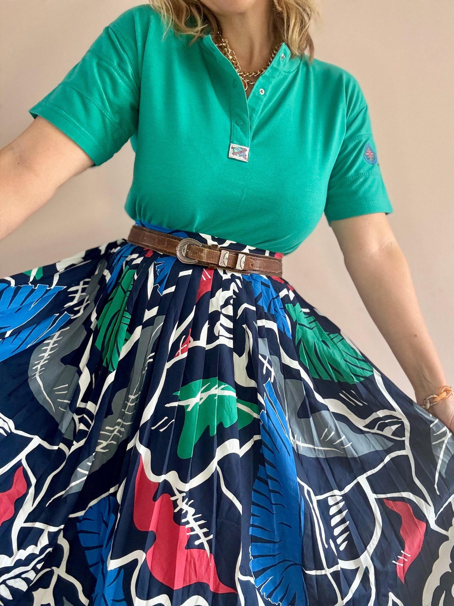 Vintage ‘abstract leaf’ skirt