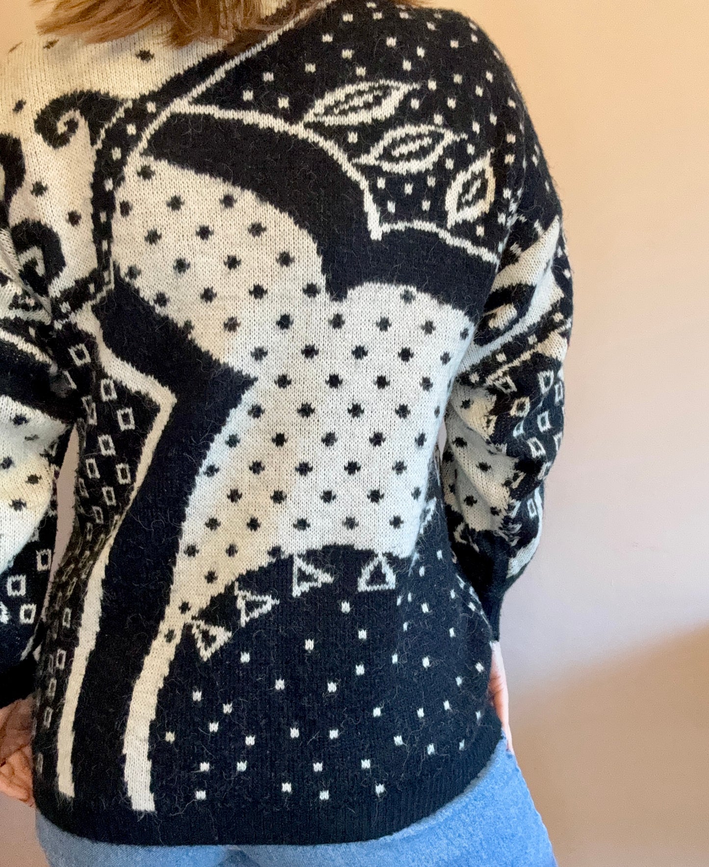 Vintage monochrome jumper