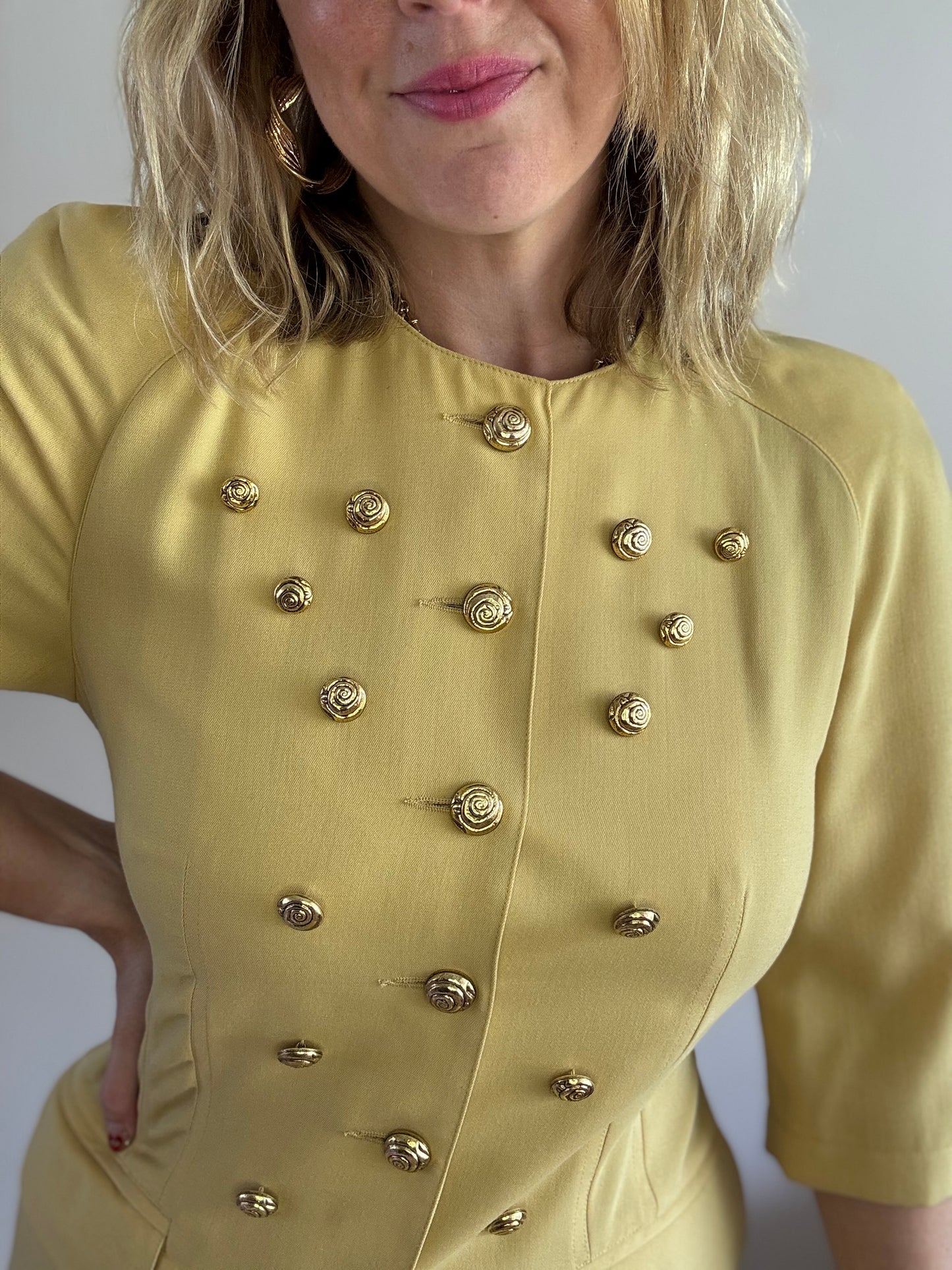 Vintage 1980s button dress