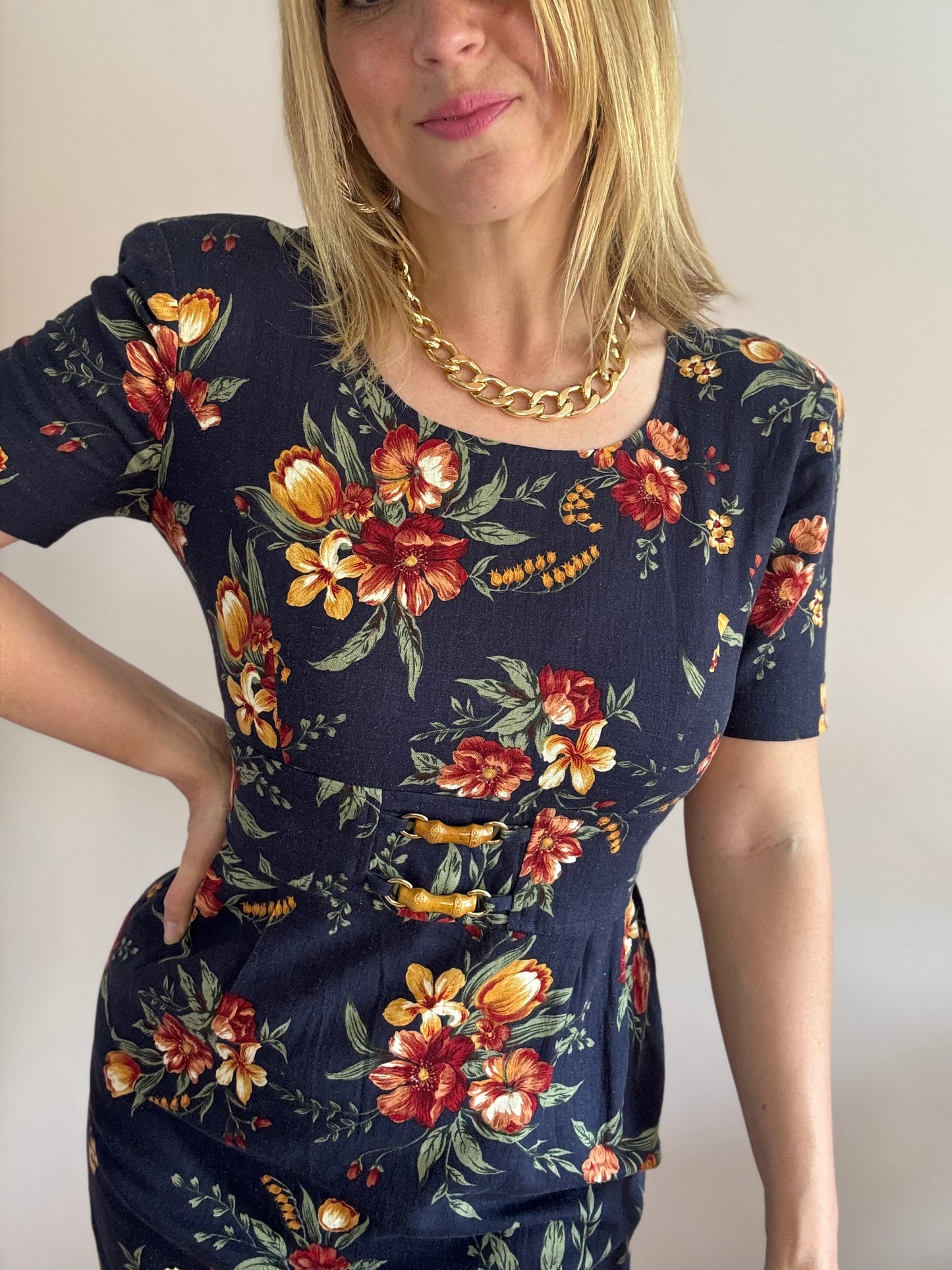 Vintage 1990s floral dress