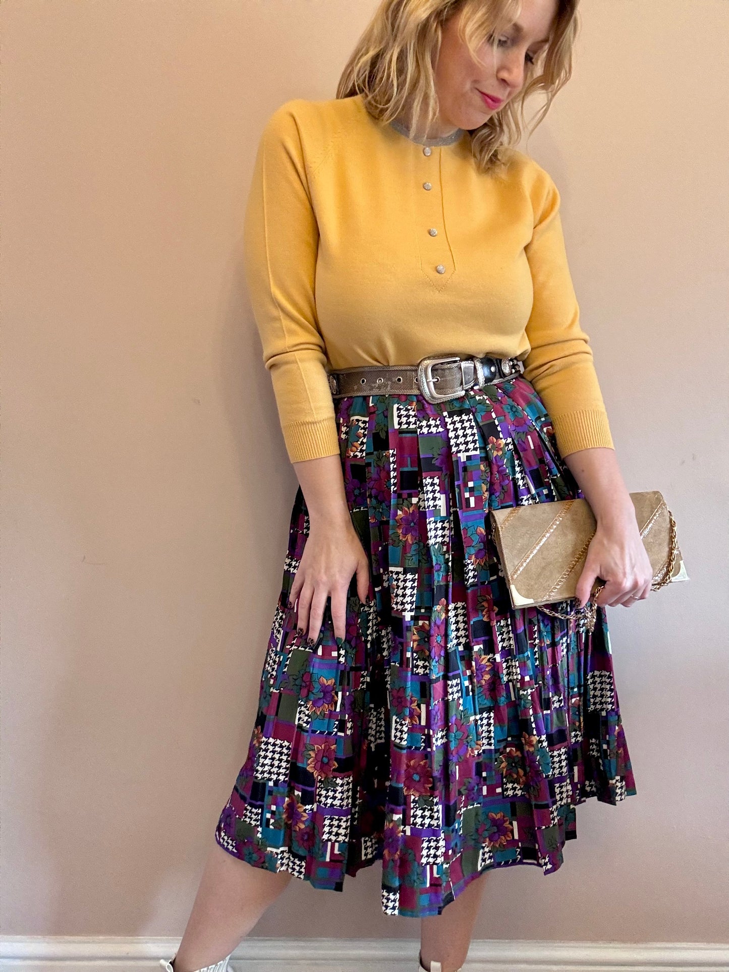 Vintage ‘clash print’ skirt