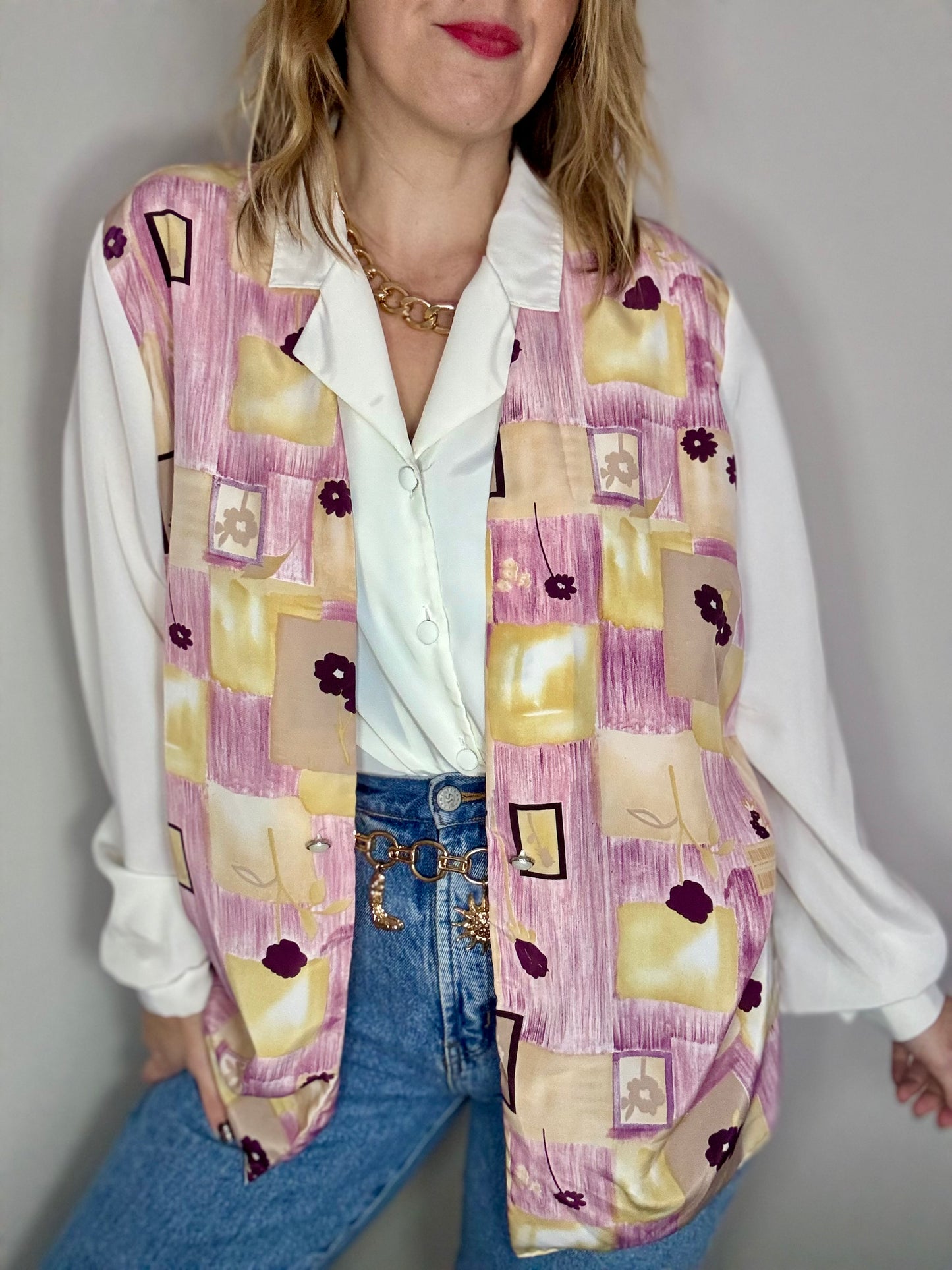 Vintage ‘waistcoat’ blouse