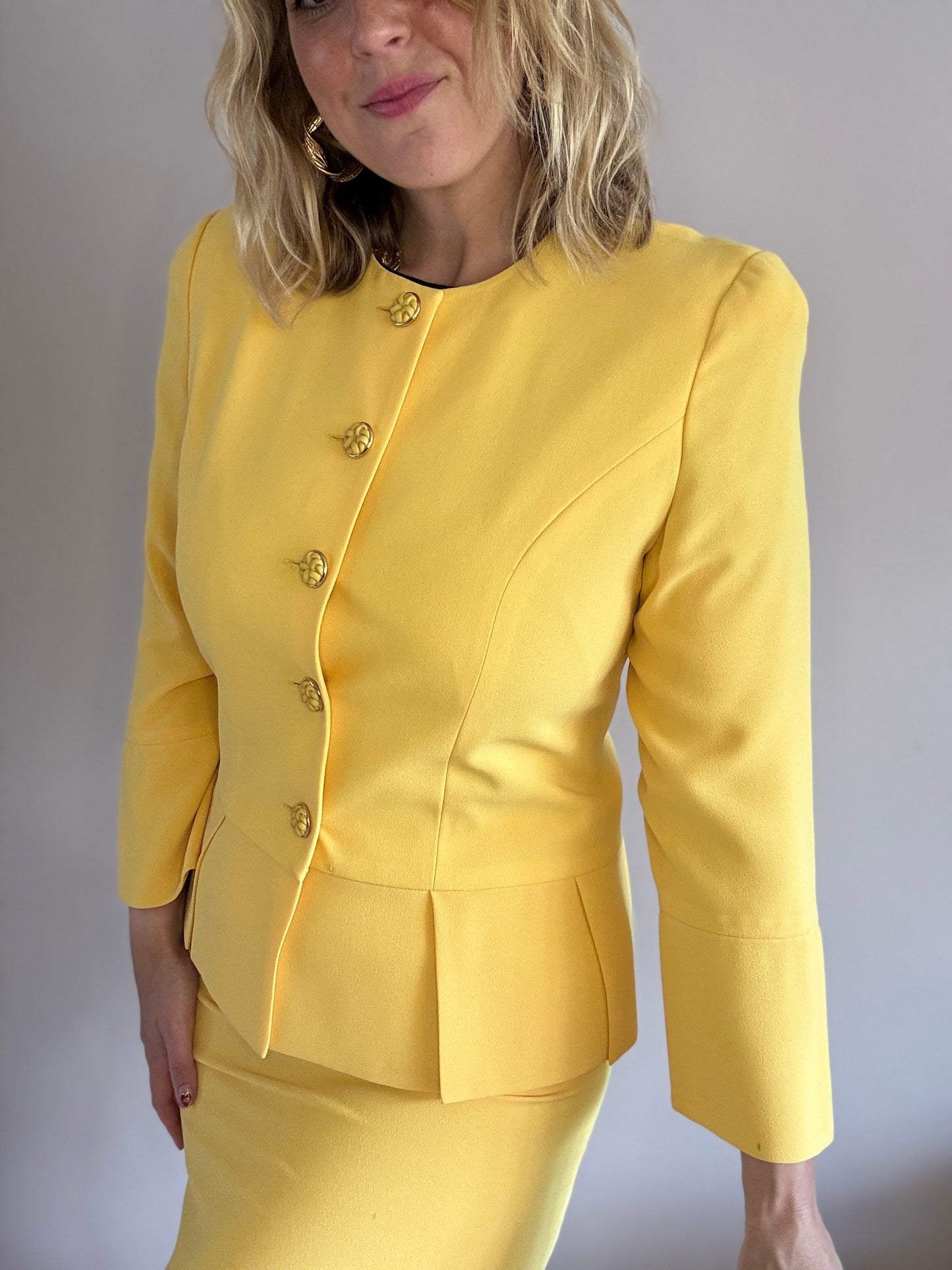 Frank Usher 1980s lemon suit