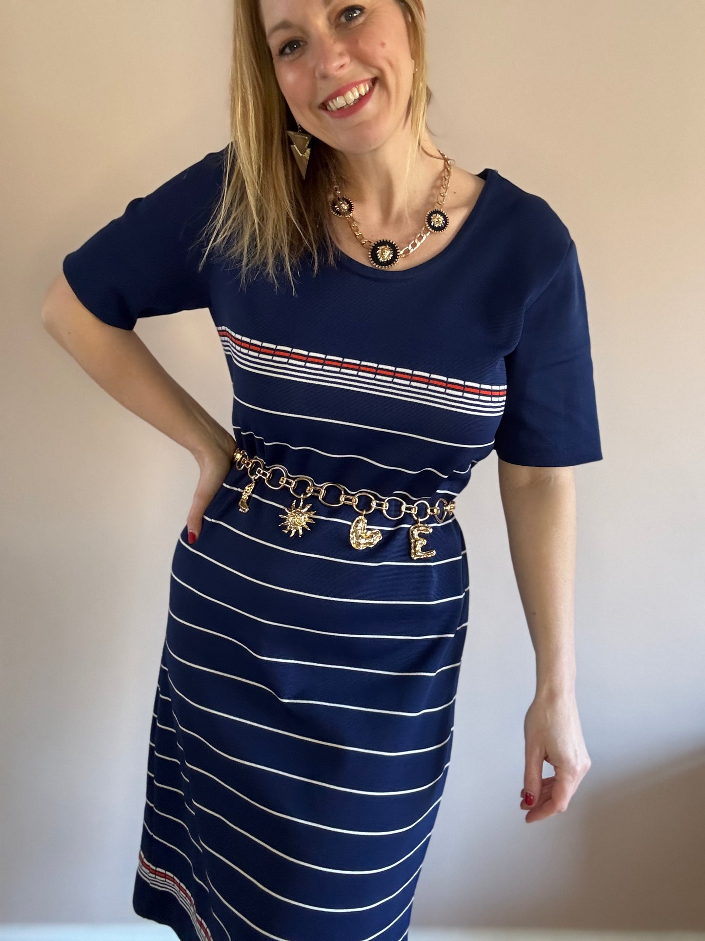 Vintage 1970s fine knit dress