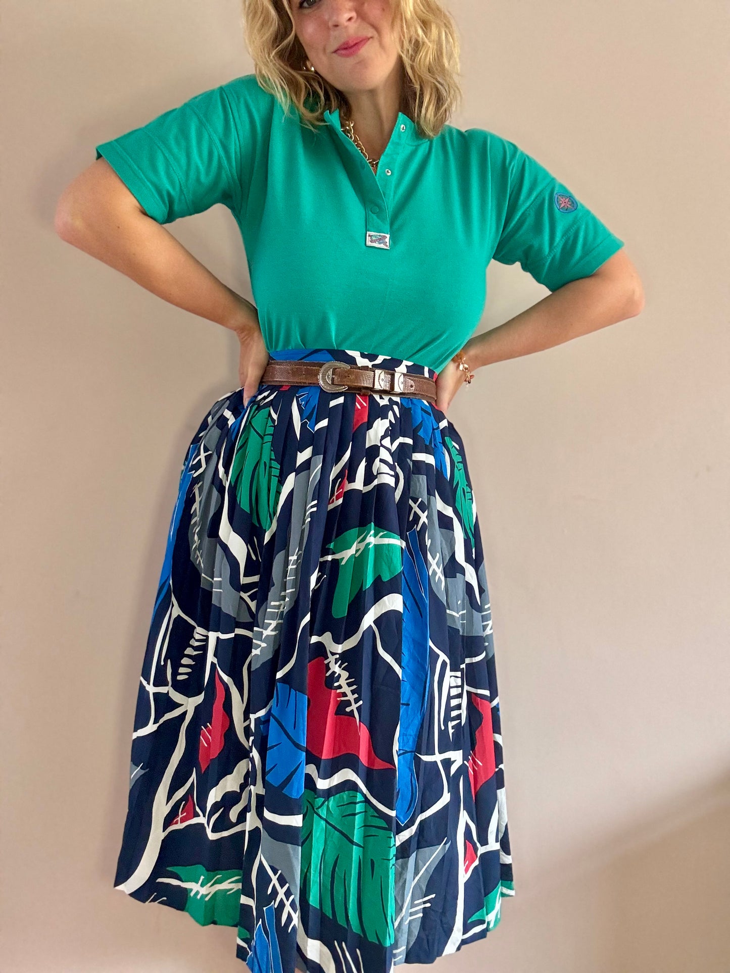 Vintage ‘abstract leaf’ skirt