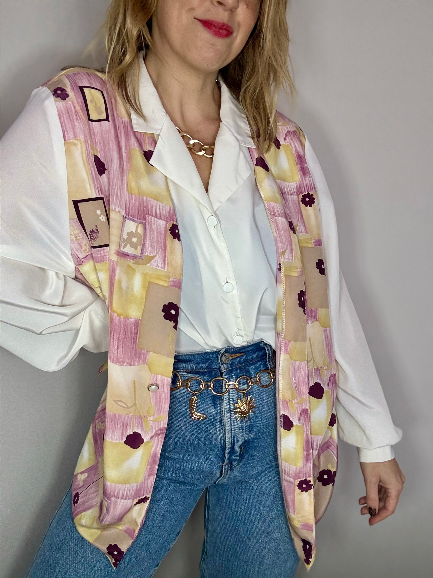 Vintage ‘waistcoat’ blouse