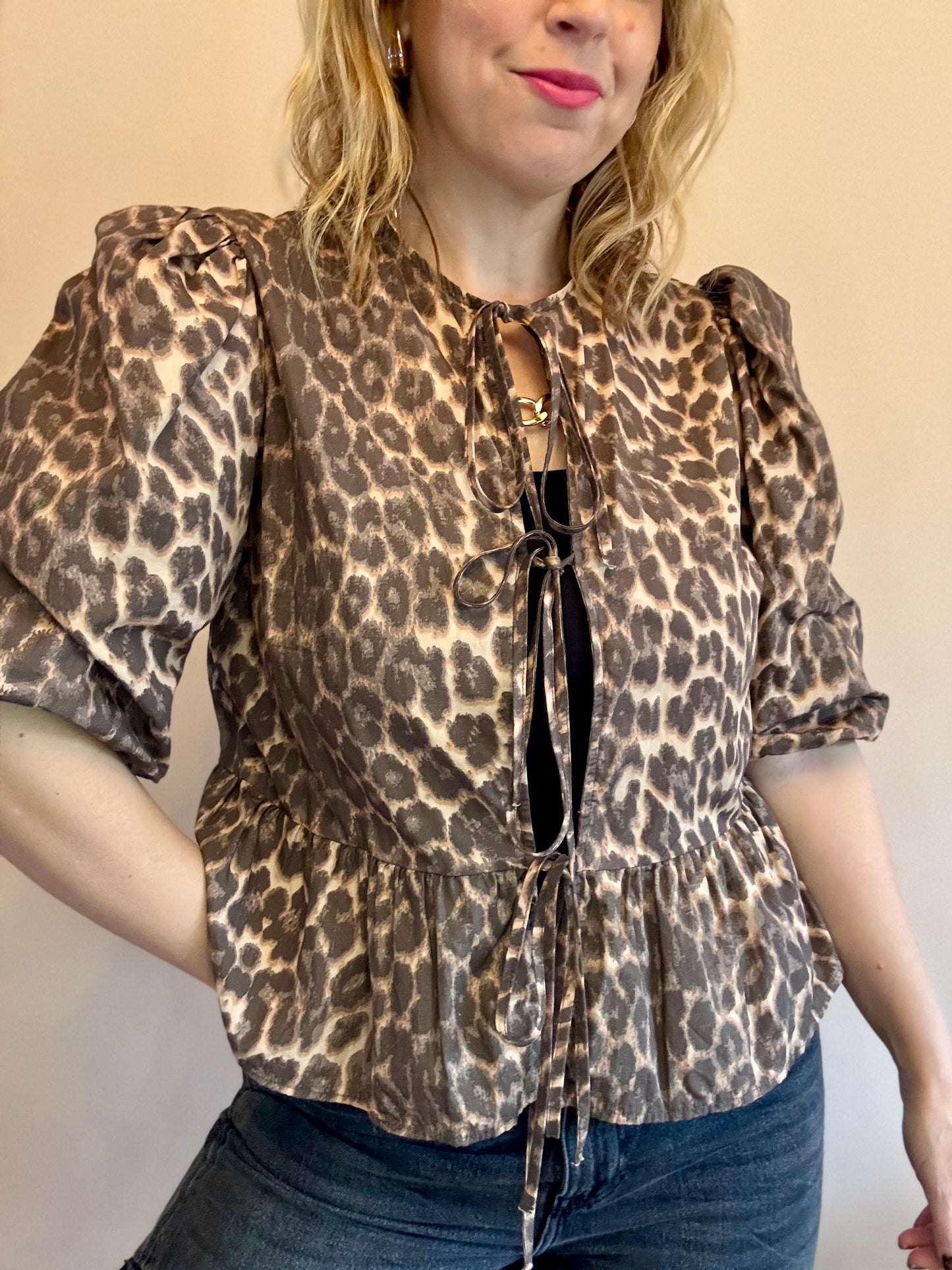 Leopard print blouse