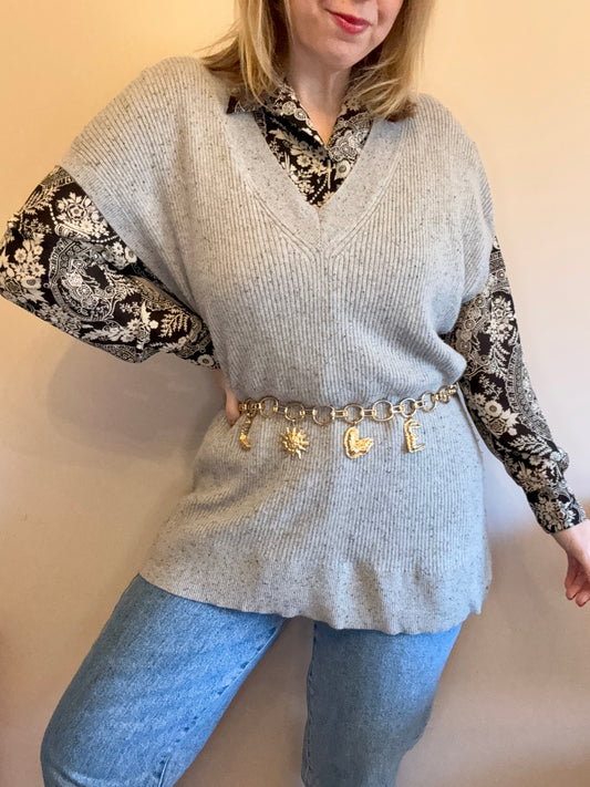 Cashmere sleeveless knit