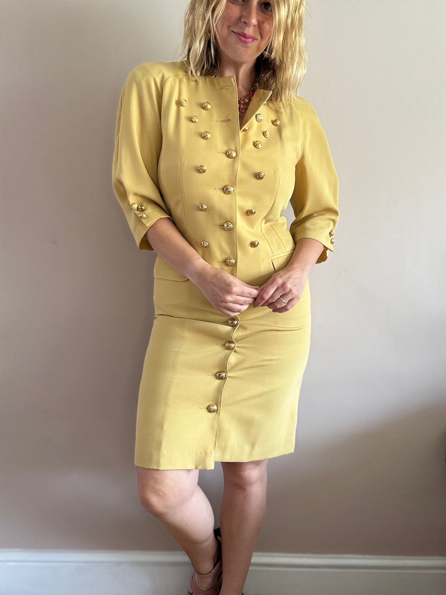 Vintage 1980s button dress