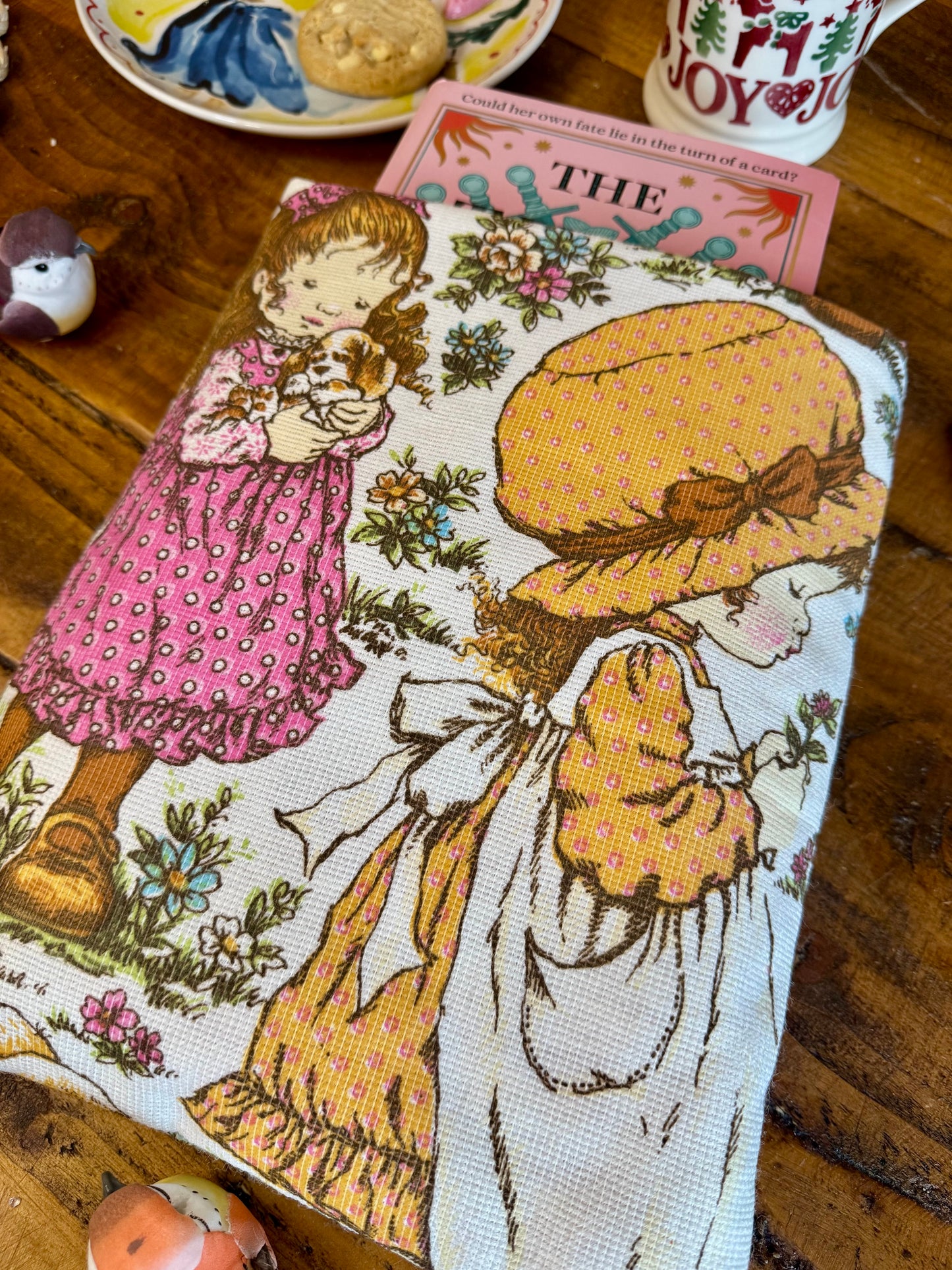 ‘Holly Hobby’ picking flowers large book bed