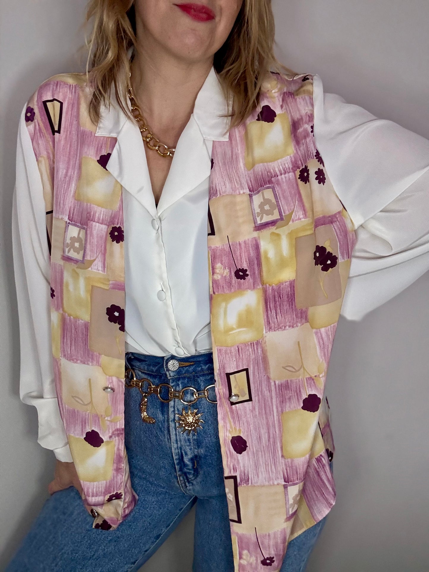 Vintage ‘waistcoat’ blouse