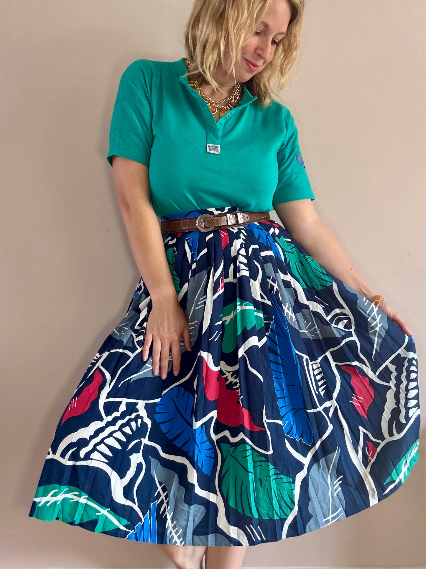 Vintage ‘abstract leaf’ skirt