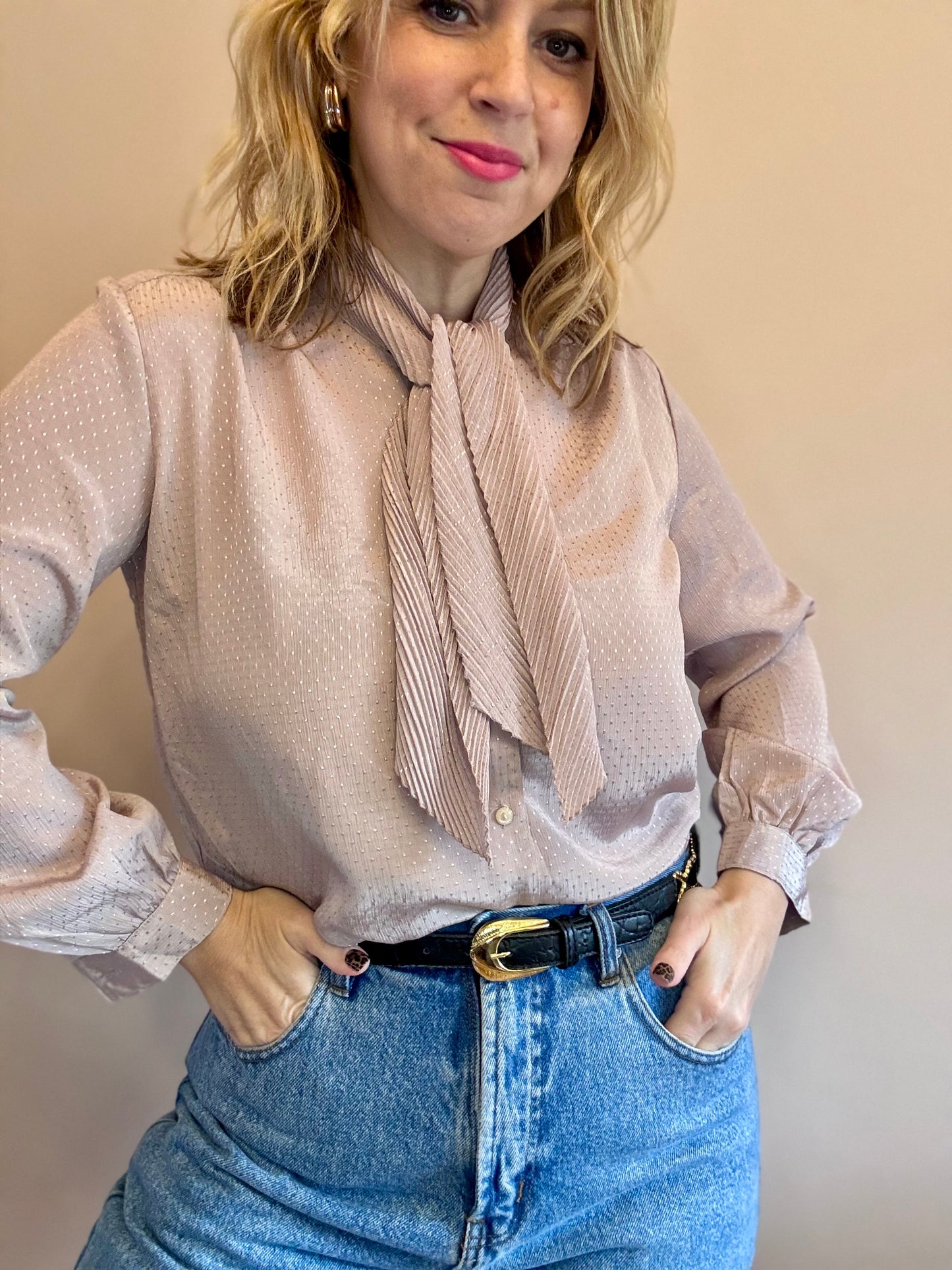 Vintage ‘tie’ blouse