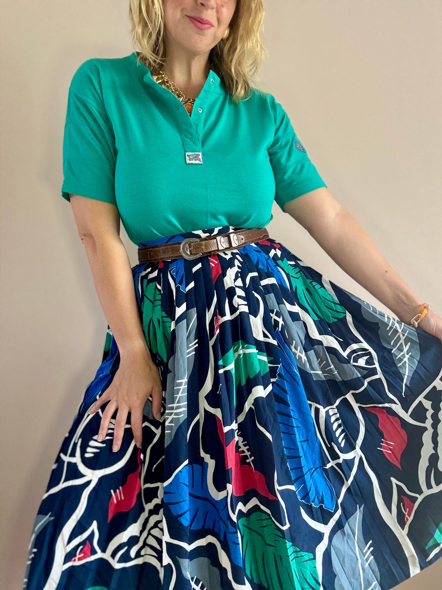 Vintage ‘abstract leaf’ skirt