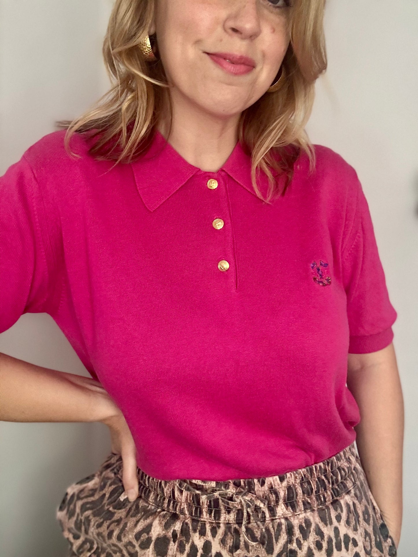 Vintage ‘hot pink golf’ top