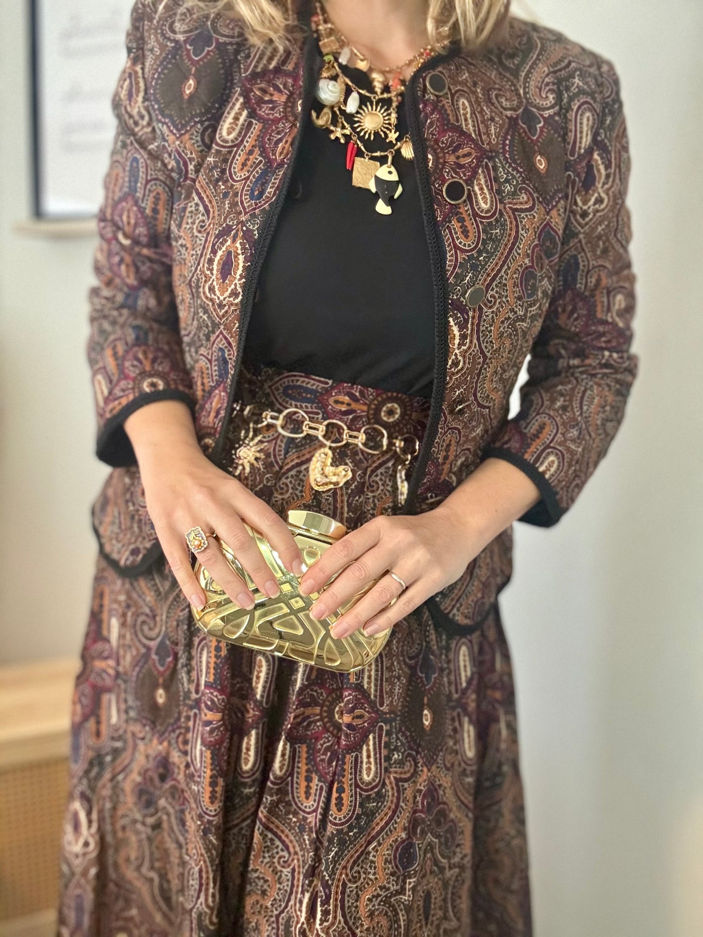 Vintage ‘Autumn Paisley’ two piece set