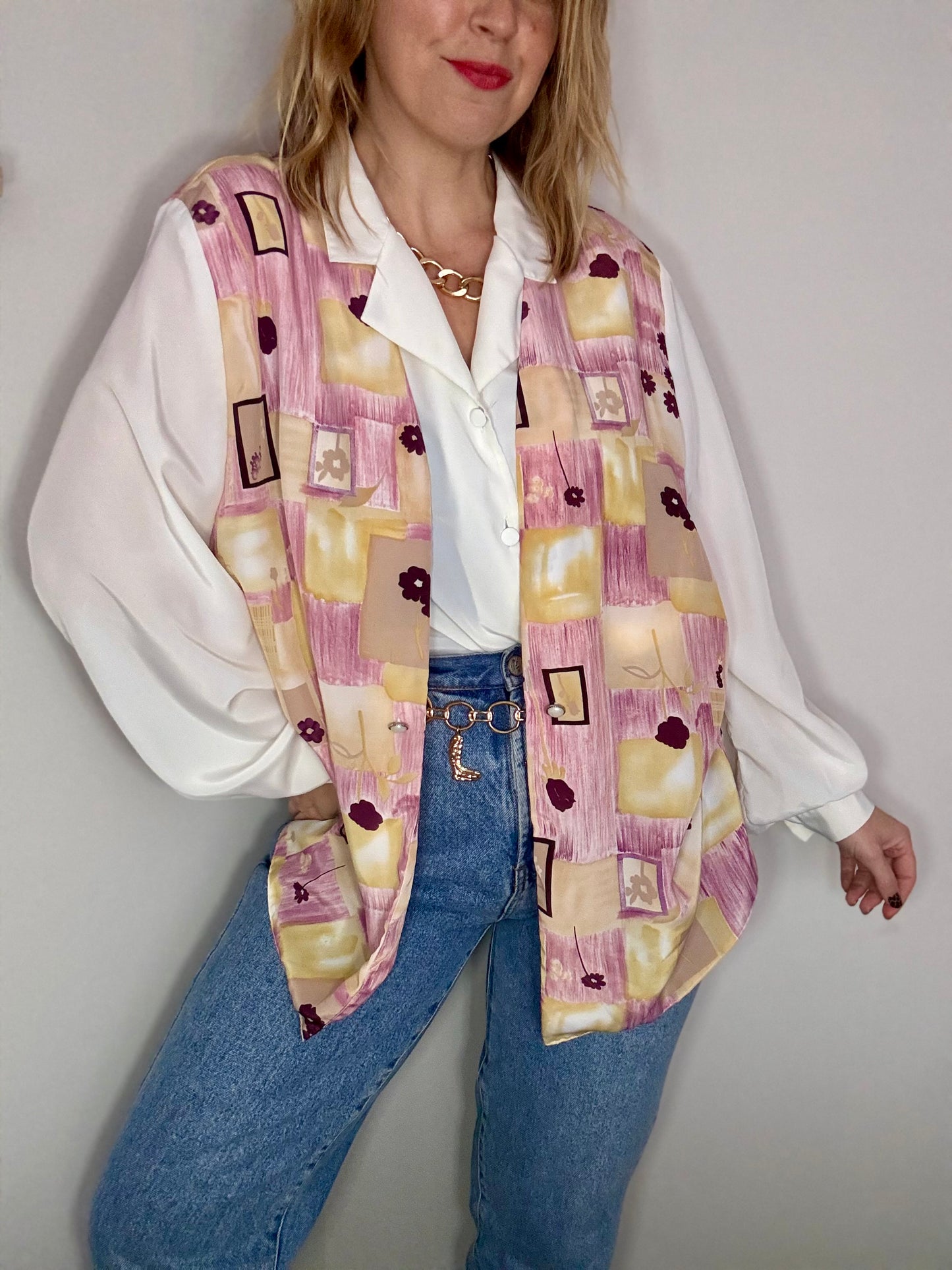 Vintage ‘waistcoat’ blouse