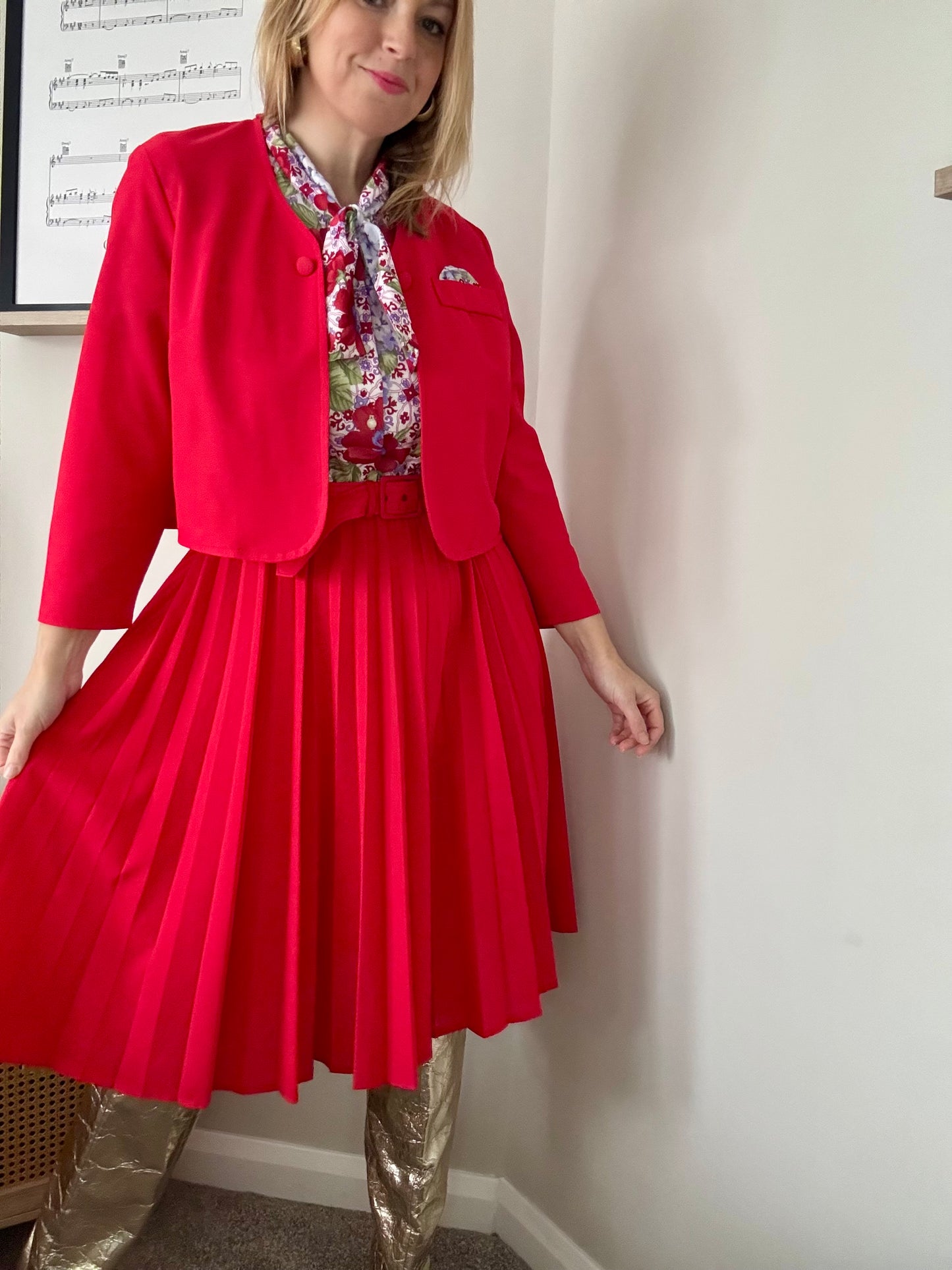 Vintage two piece dress and jacket