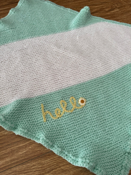 ‘Hello’ blanket