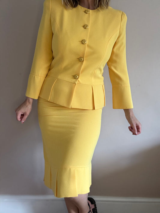 Frank Usher 1980s lemon suit