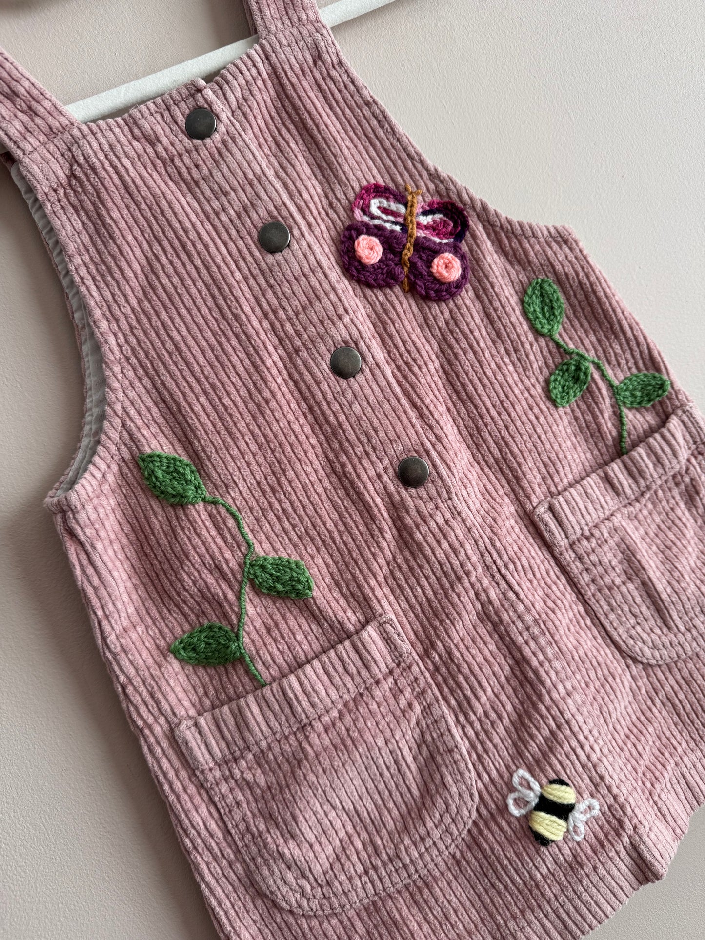 ‘Bee & Butterfly’ dungaree dress