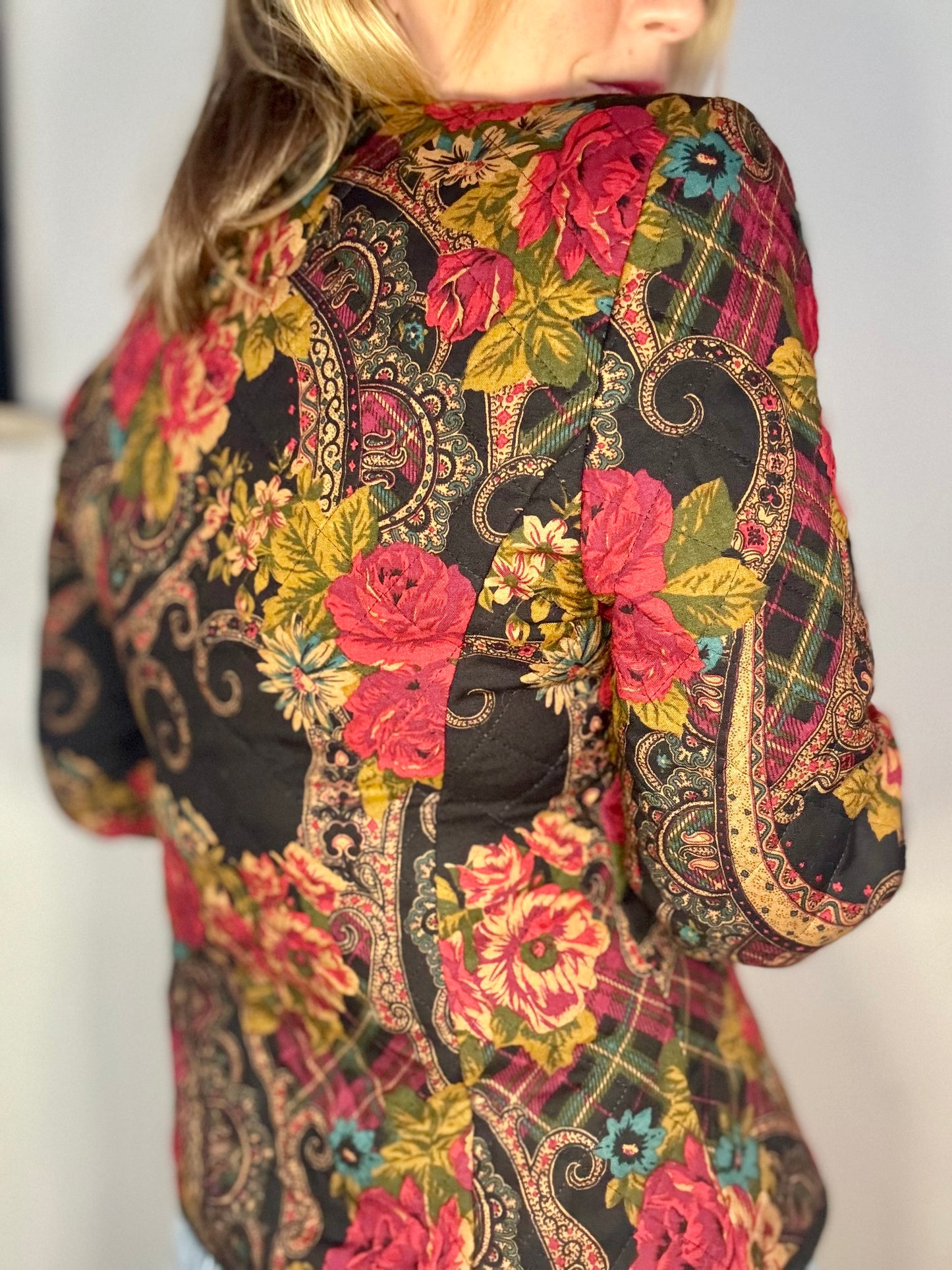 Vintage ‘floral & paisley’ quilted jacket