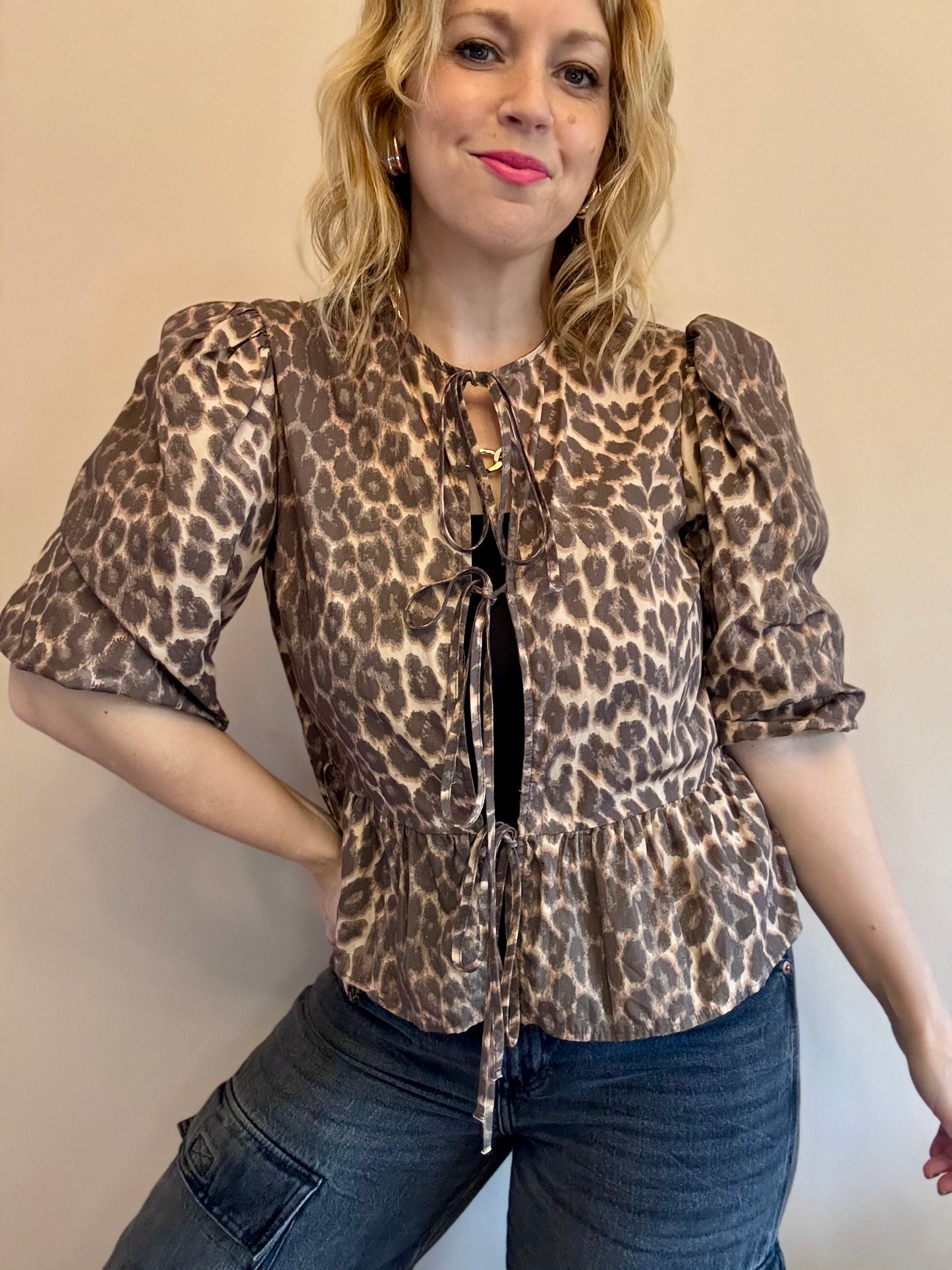 Leopard print blouse
