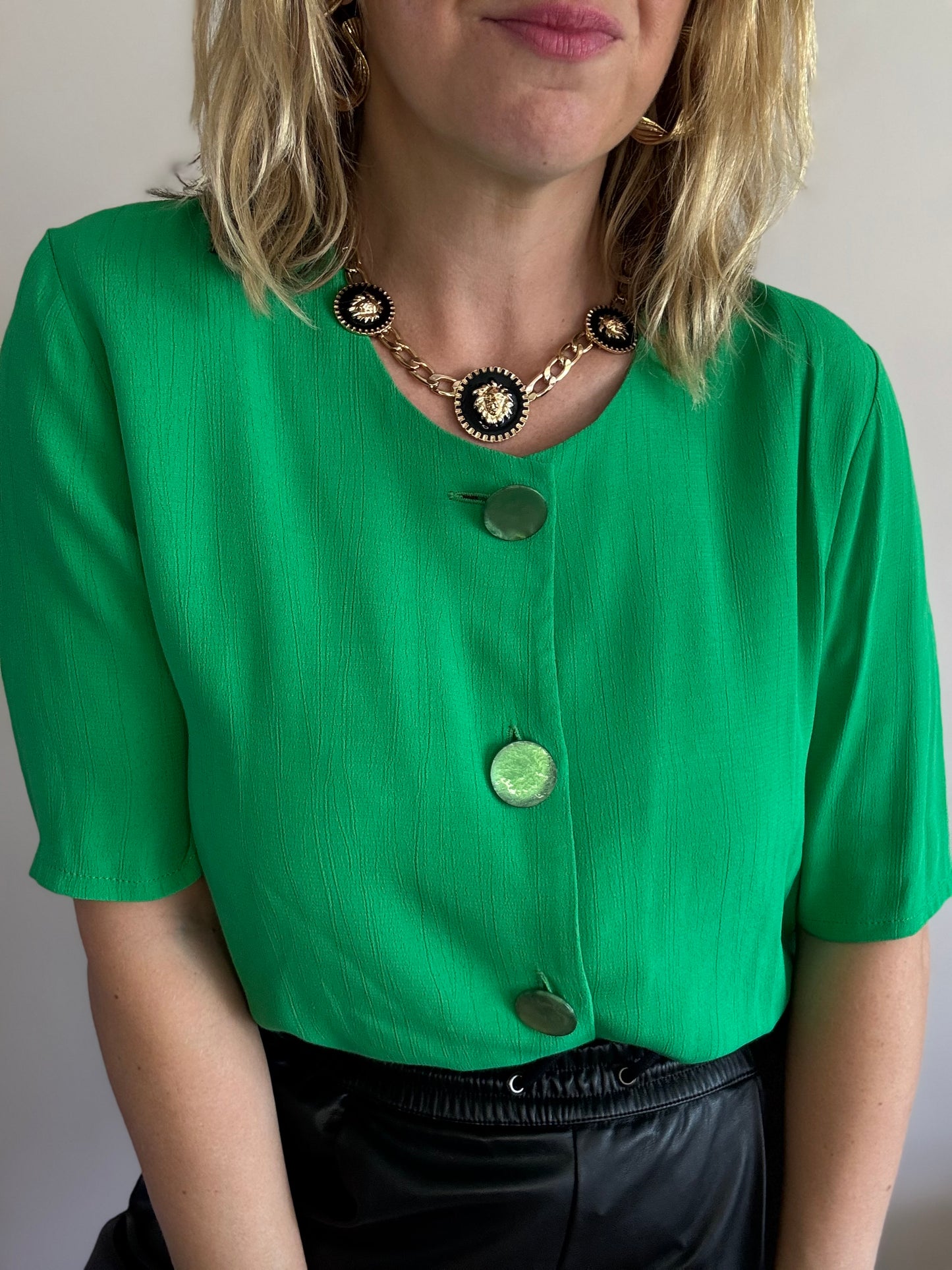 Vintage 1990s green blouse