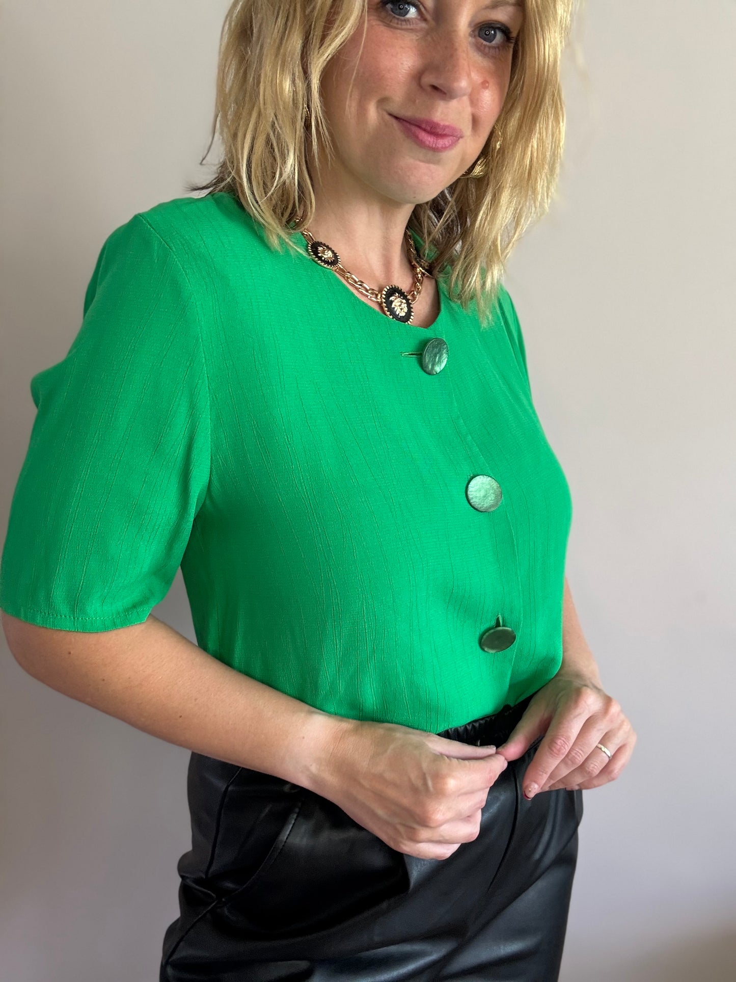 Vintage 1990s green blouse