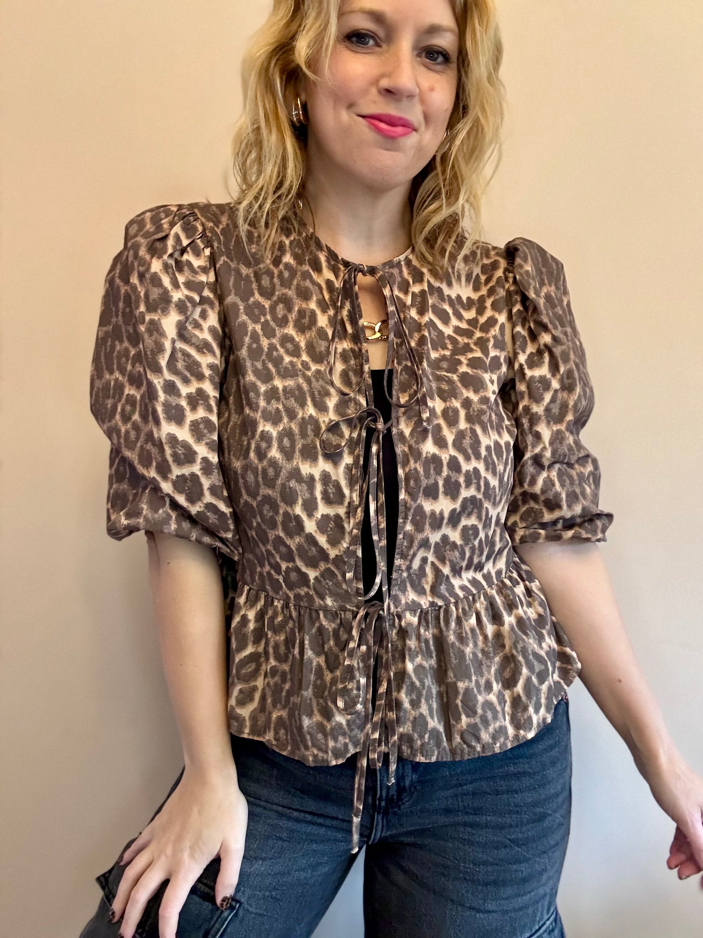 Leopard print blouse