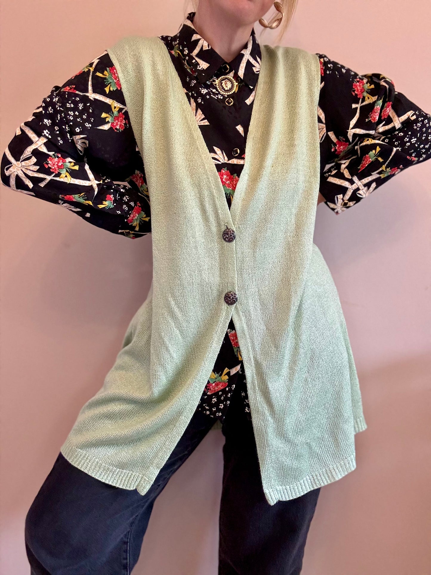 Vintage fine knit waistcoat