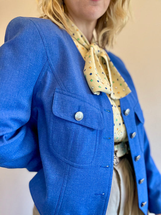 Vintage ‘cornflower blue’ statement jacket
