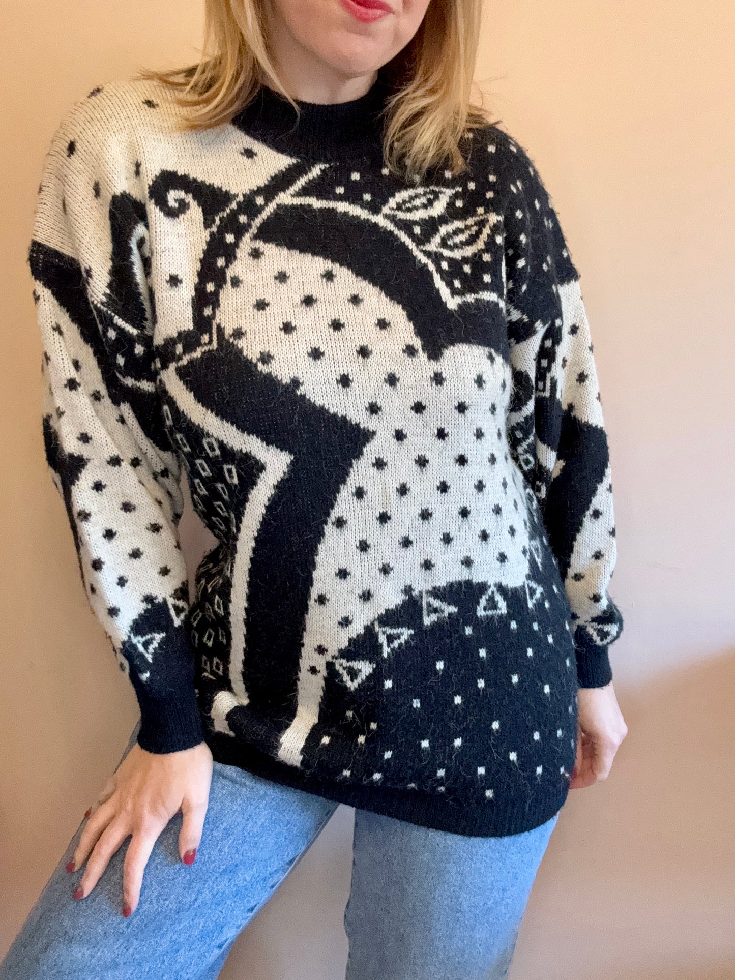 Vintage monochrome jumper