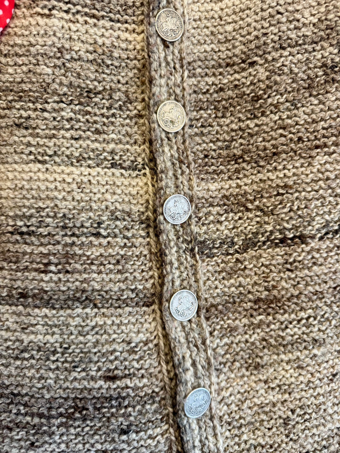 Vintage wool handknitted waistcoat