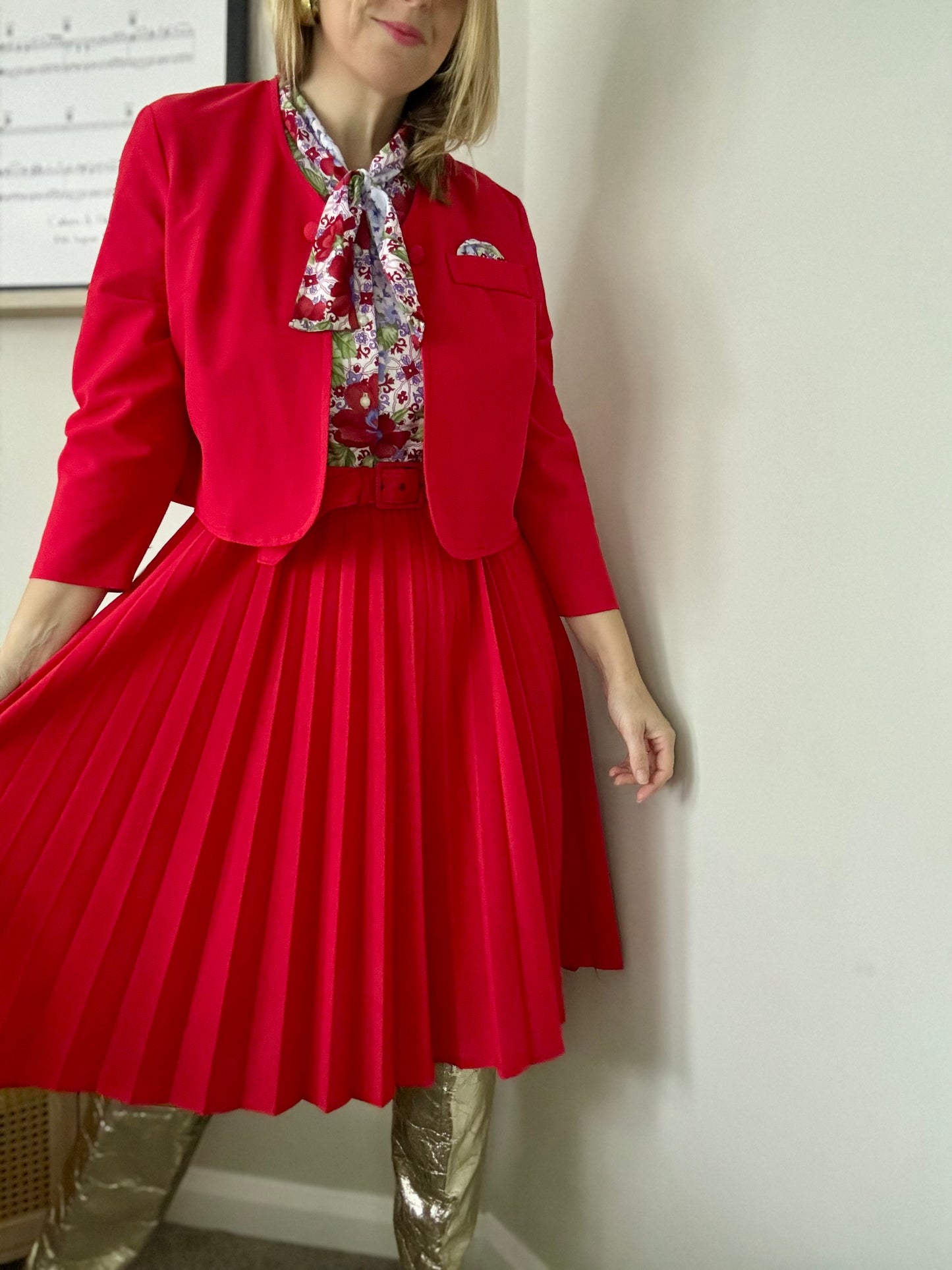 Vintage two piece dress and jacket