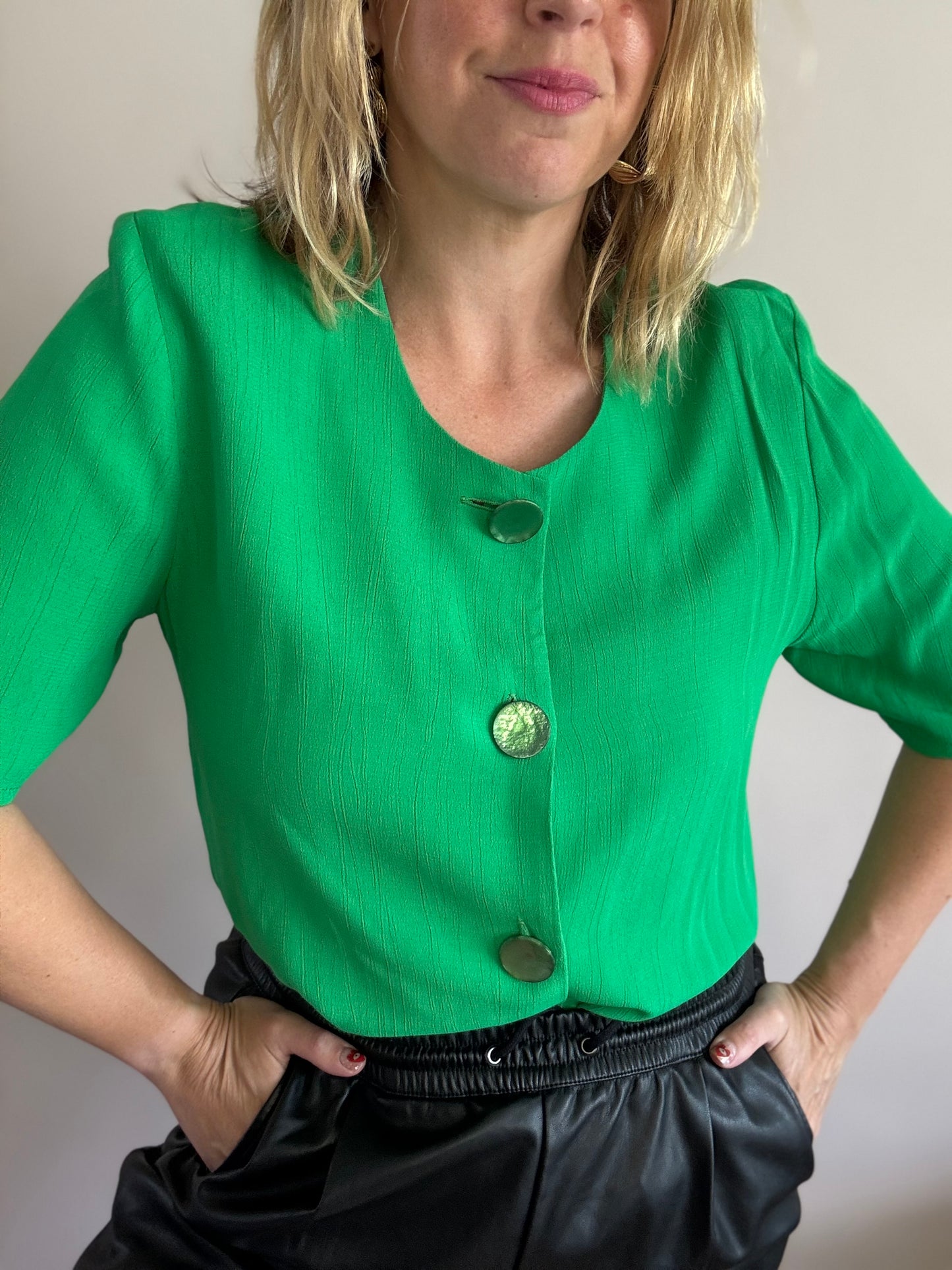 Vintage 1990s green blouse