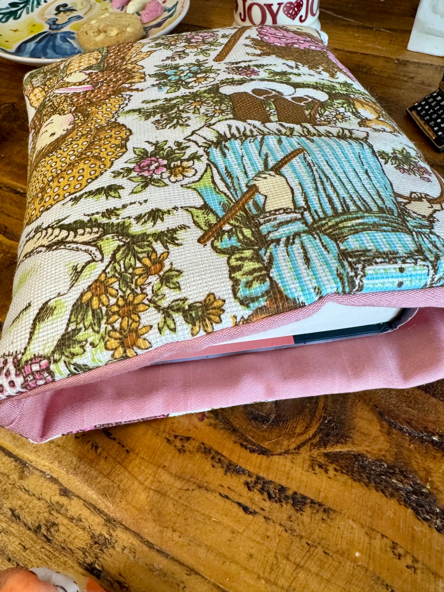 ‘Holly Hobby’ picking flowers large book bed