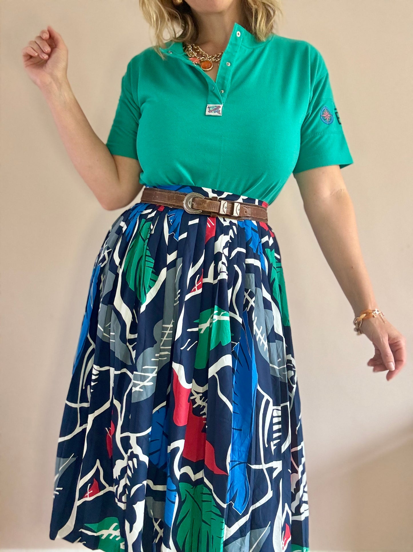 Vintage ‘abstract leaf’ skirt
