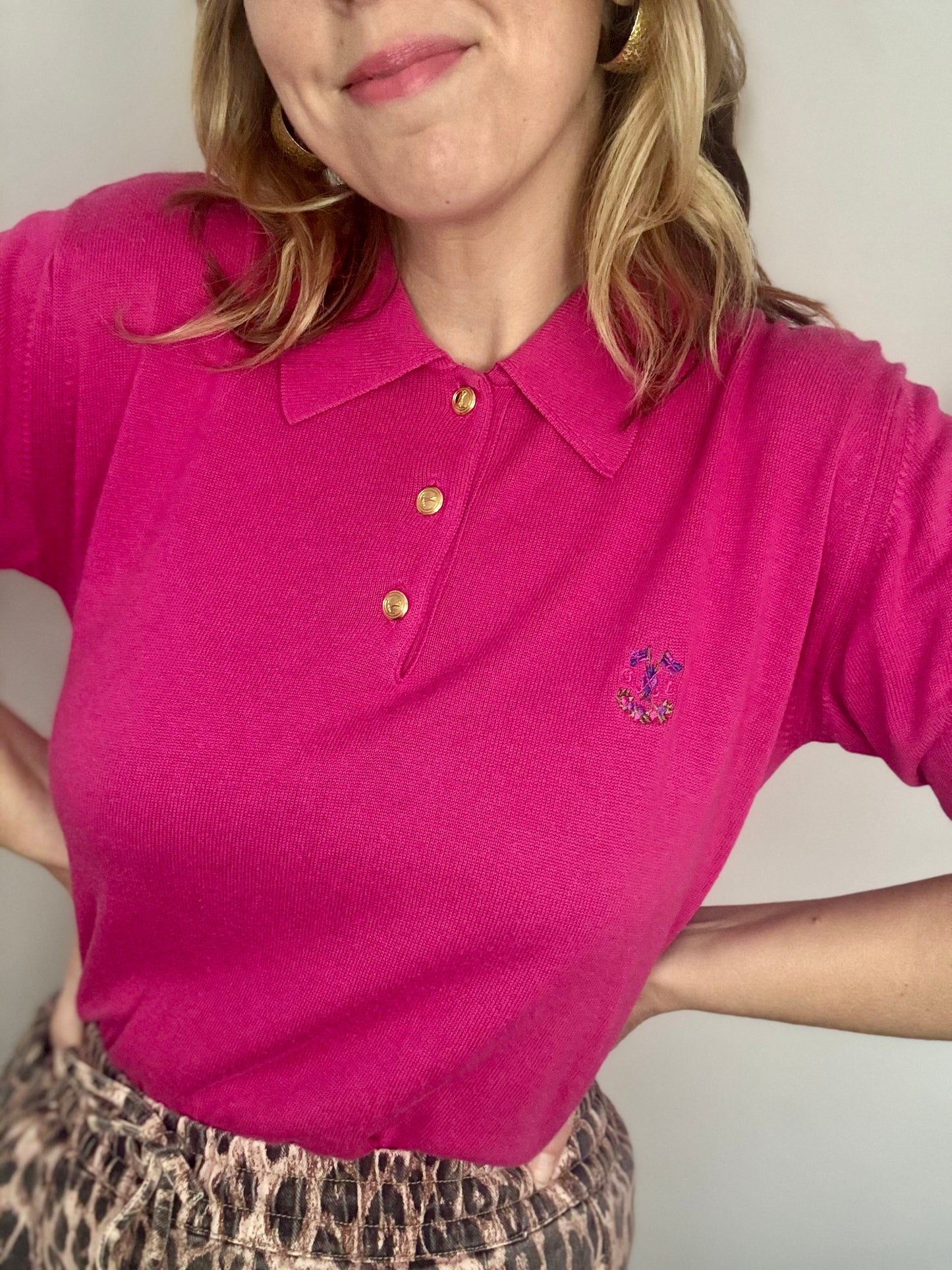 Vintage ‘hot pink golf’ top
