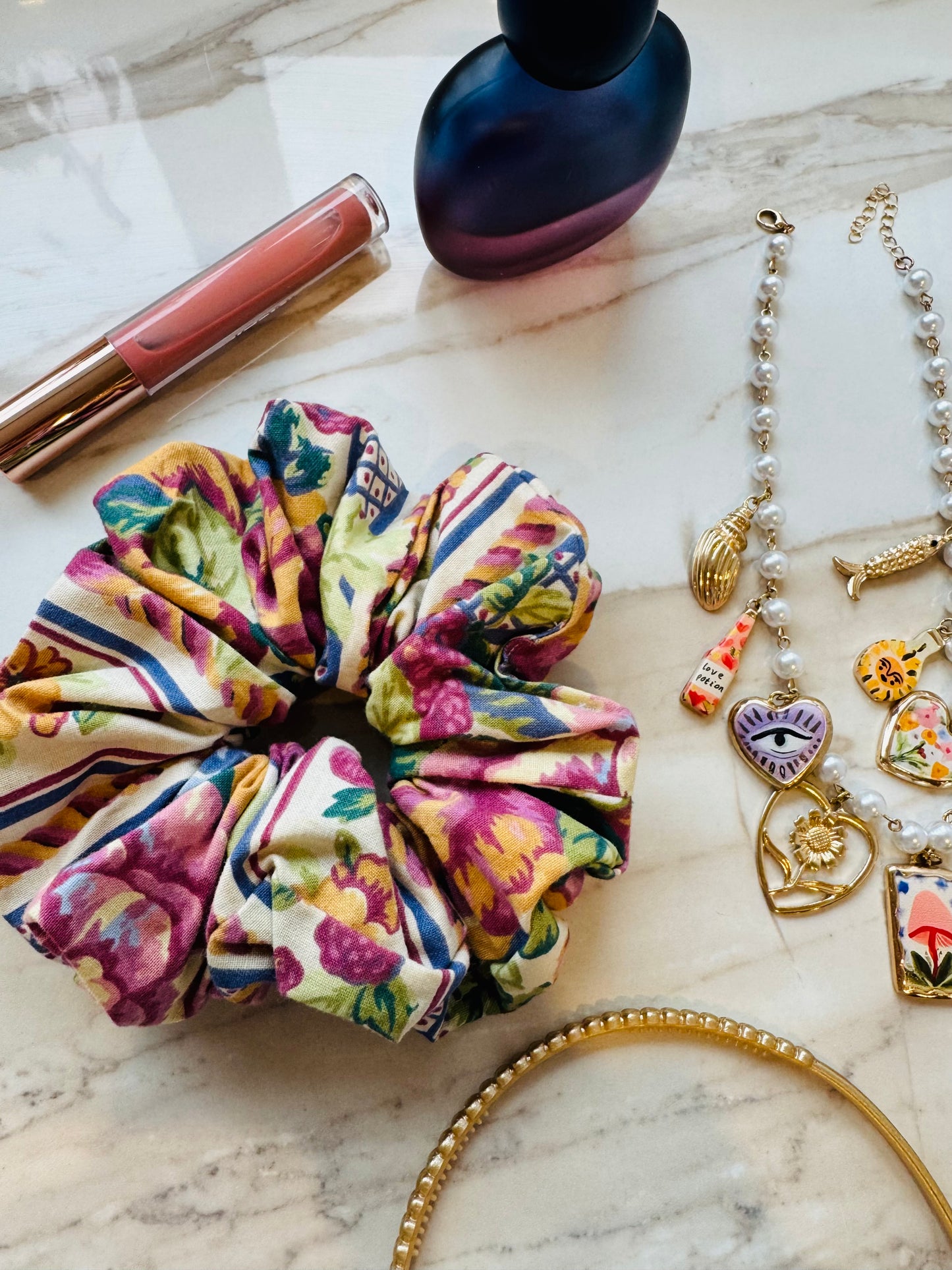 ‘Garden Party’ vintage scrunchie