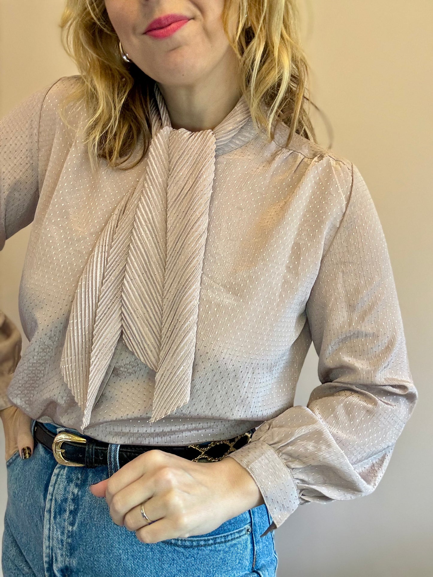 Vintage ‘tie’ blouse