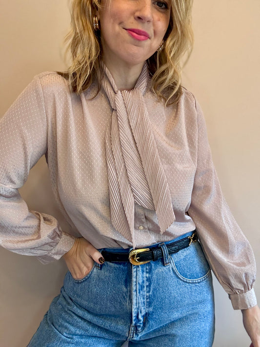 Vintage ‘tie’ blouse