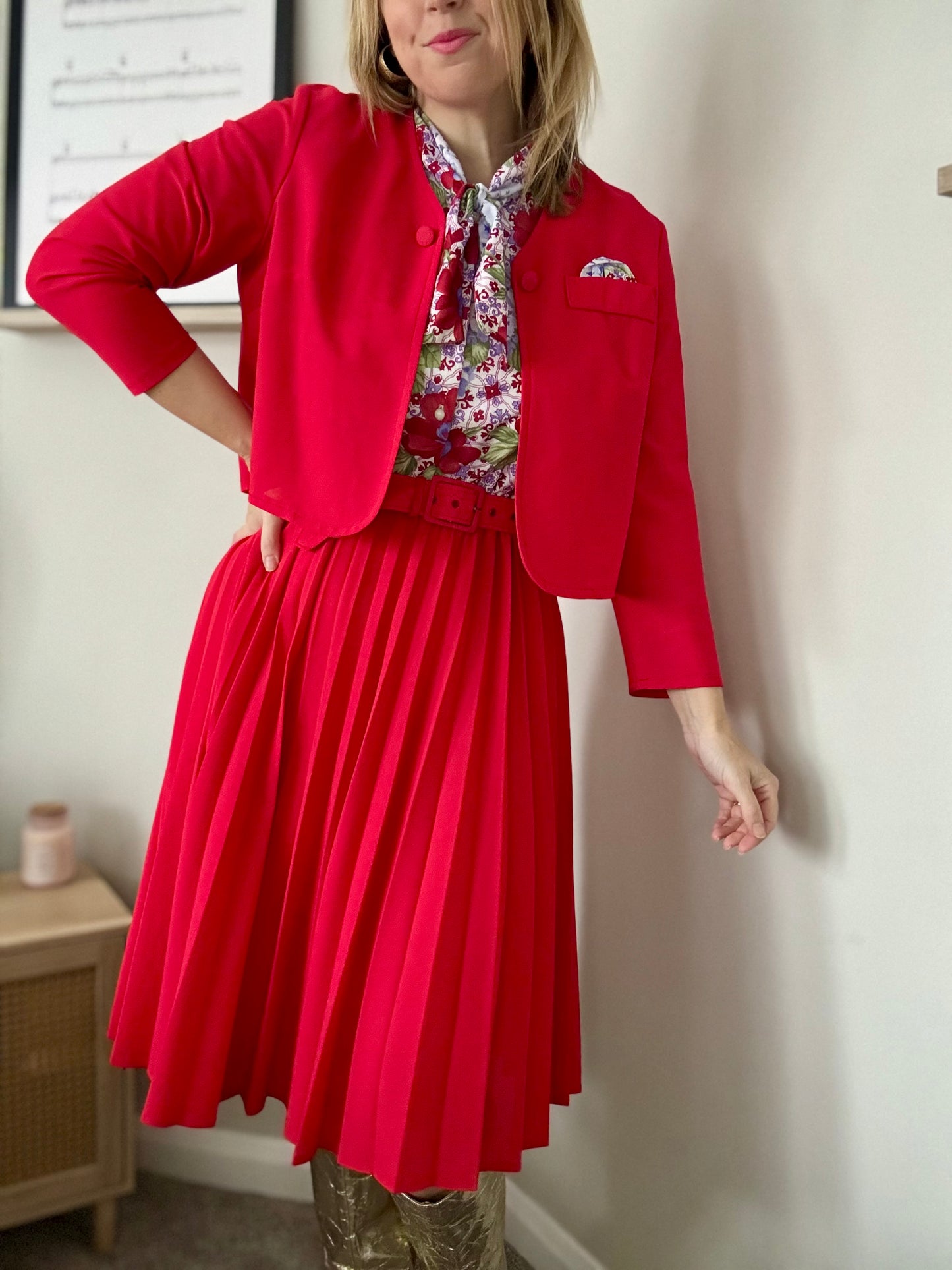 Vintage two piece dress and jacket