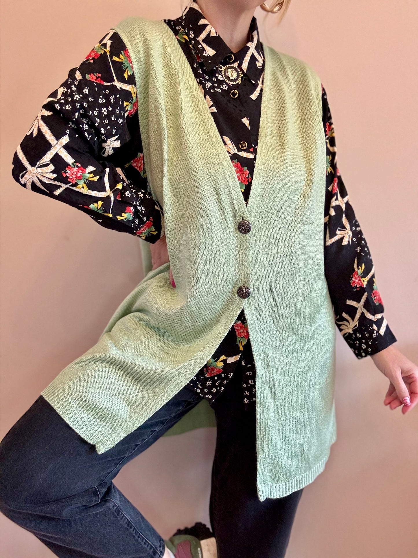 Vintage fine knit waistcoat