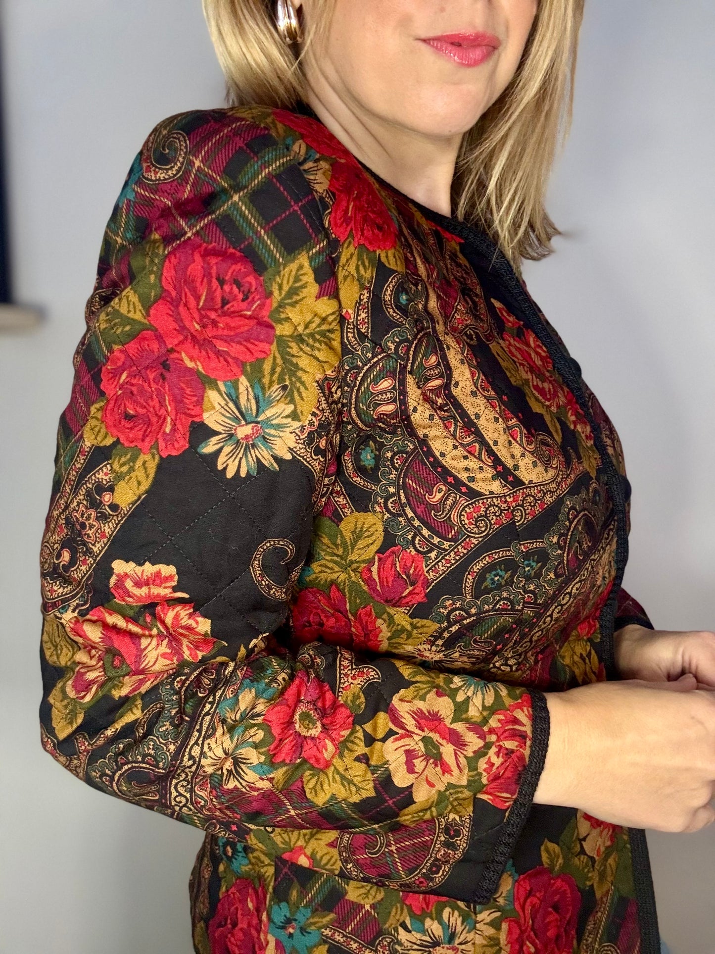 Vintage ‘floral & paisley’ quilted jacket