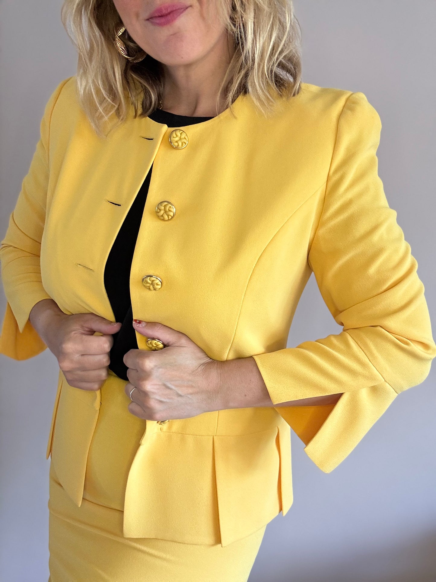 Frank Usher 1980s lemon suit