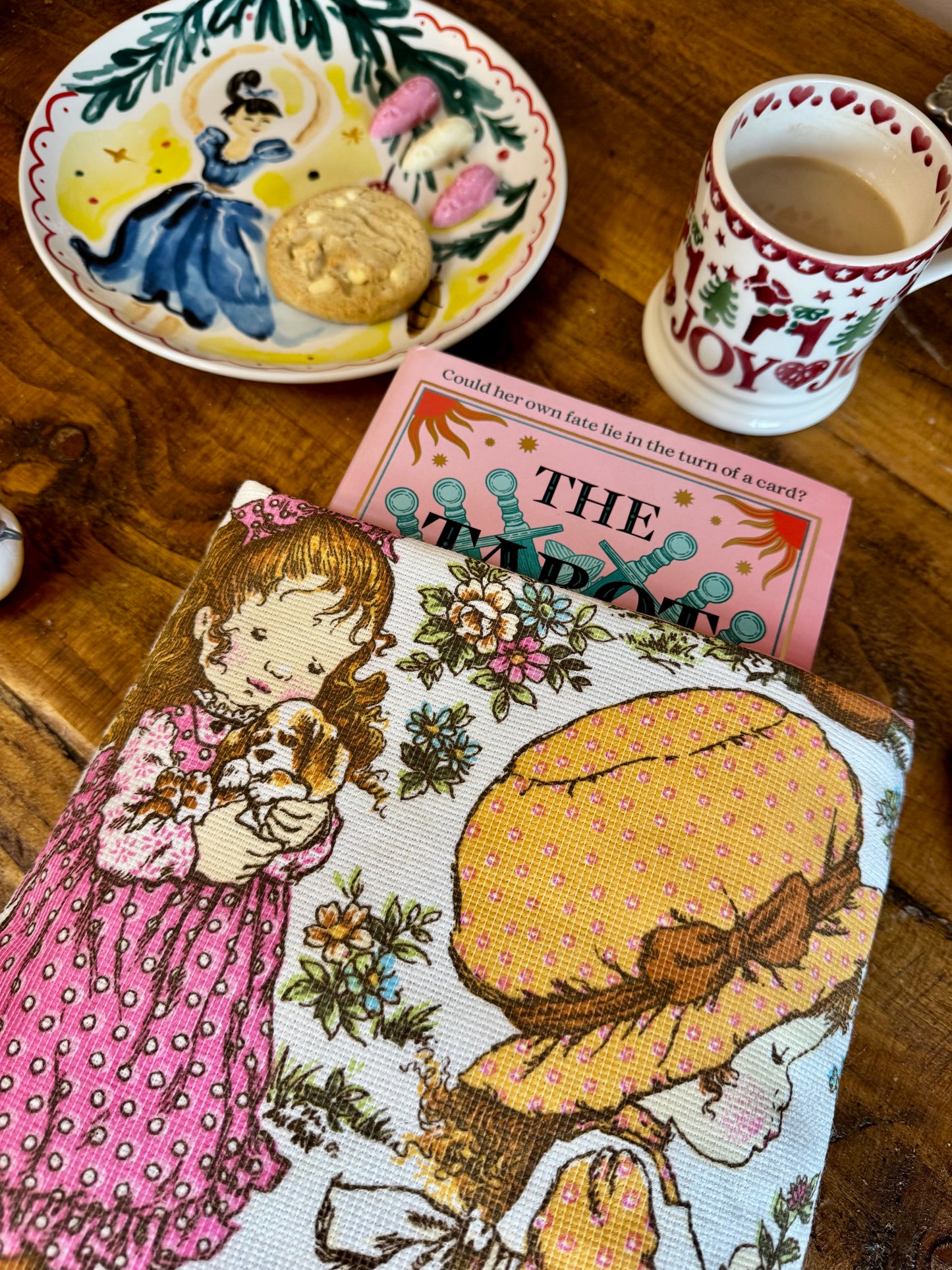 ‘Holly Hobby’ picking flowers large book bed