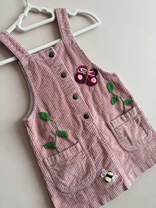 ‘Bee & Butterfly’ dungaree dress