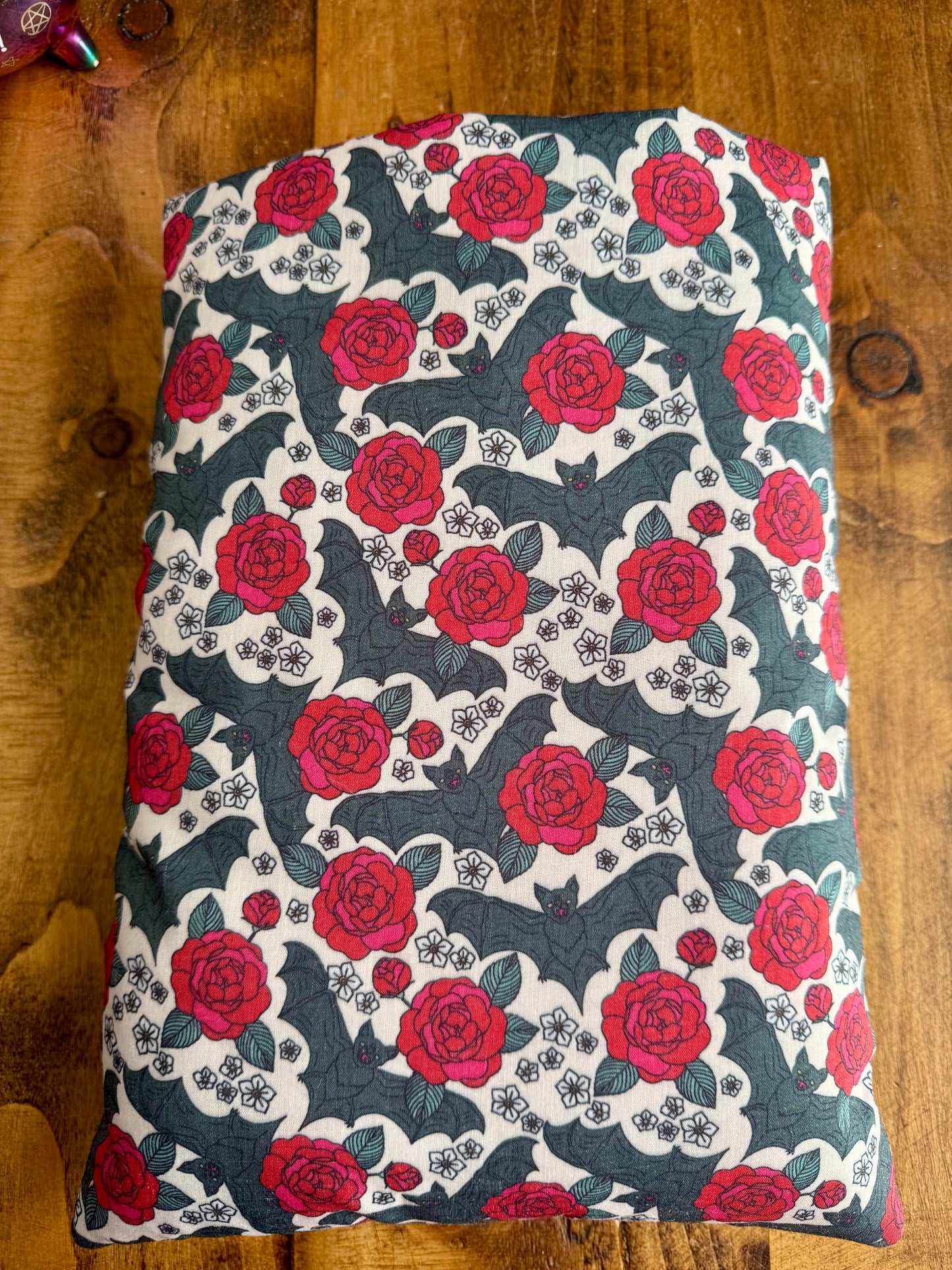 ‘Bats & Roses’ Halloween large book bed