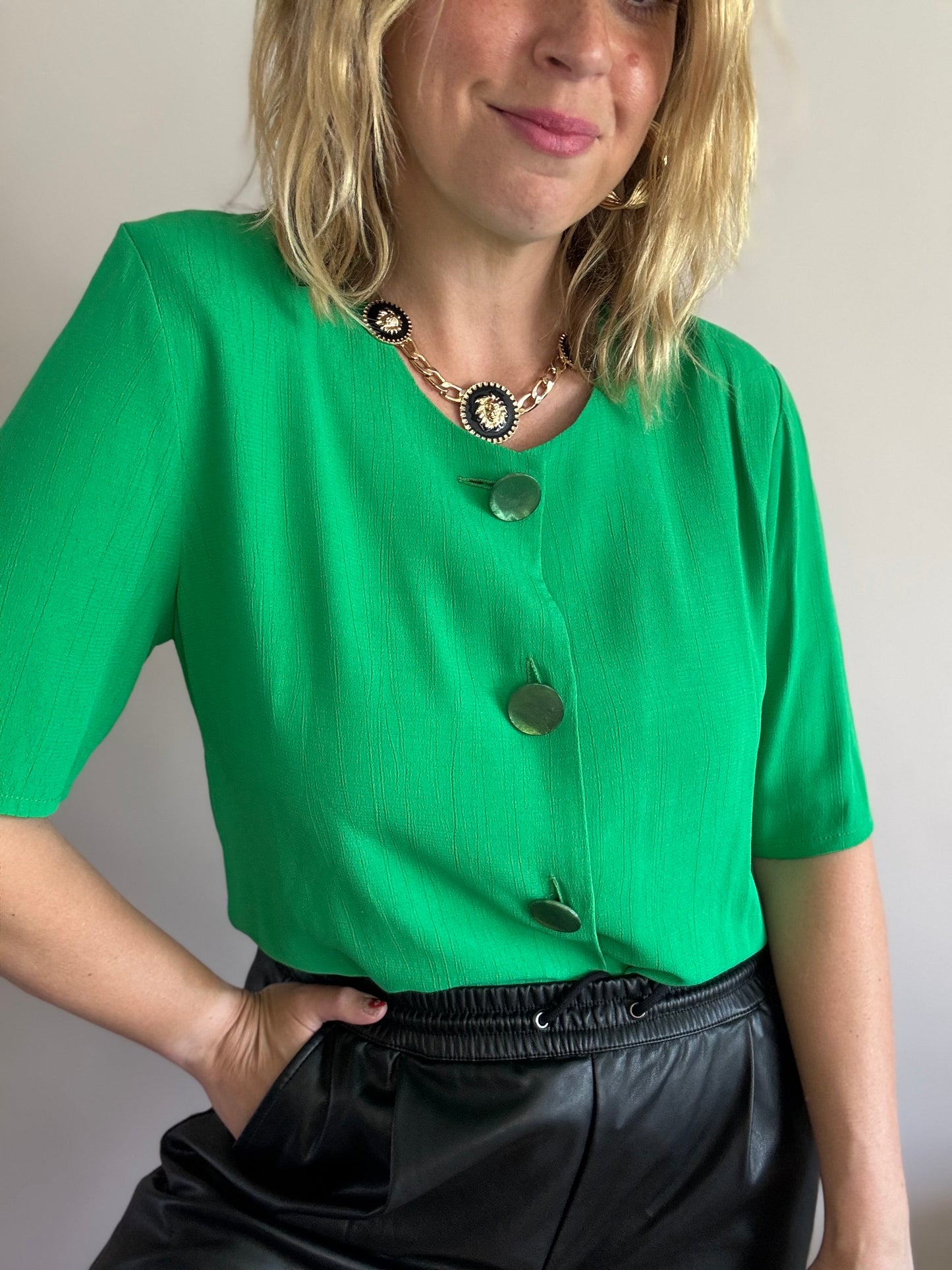 Vintage 1990s green blouse